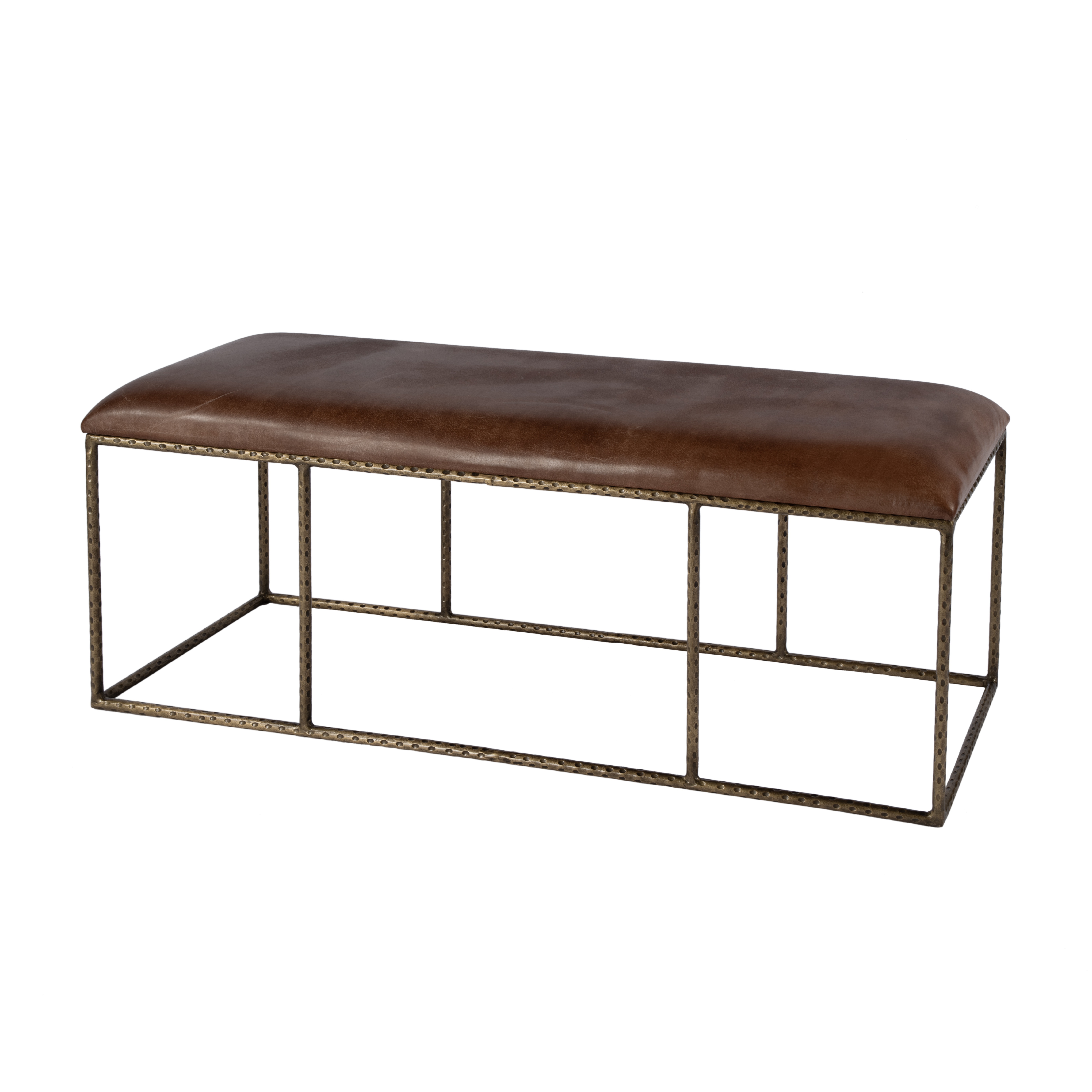Butler Specialty Lloyd Brown Gold Backless Upholstered Bench BSF-5828344 Butler Specialty Lloyd Brown Gold Backless Upholstered Bench BSF-5828344
