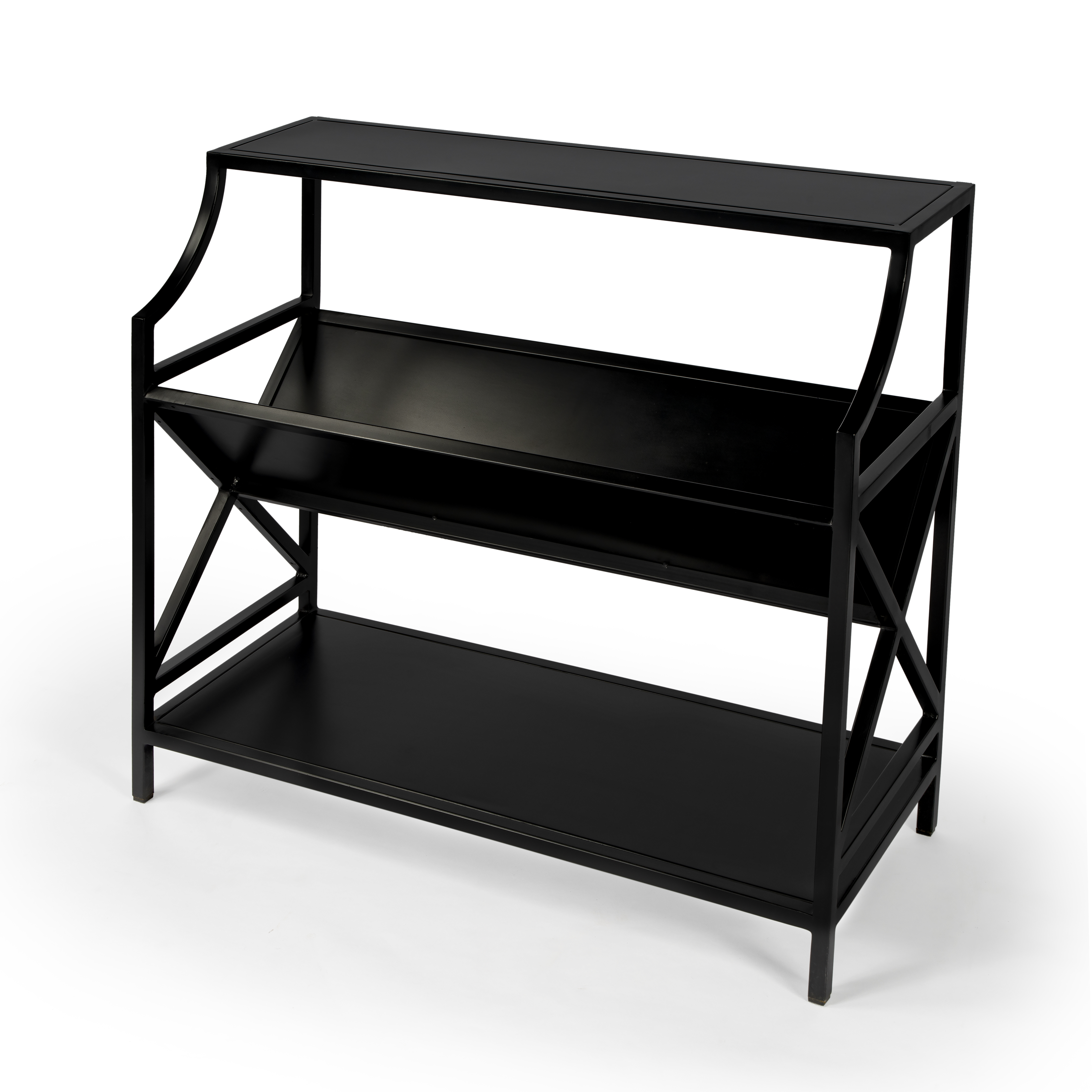 Butler Specialty Keats Black Library 2 Tier 36 Inch Bookcase