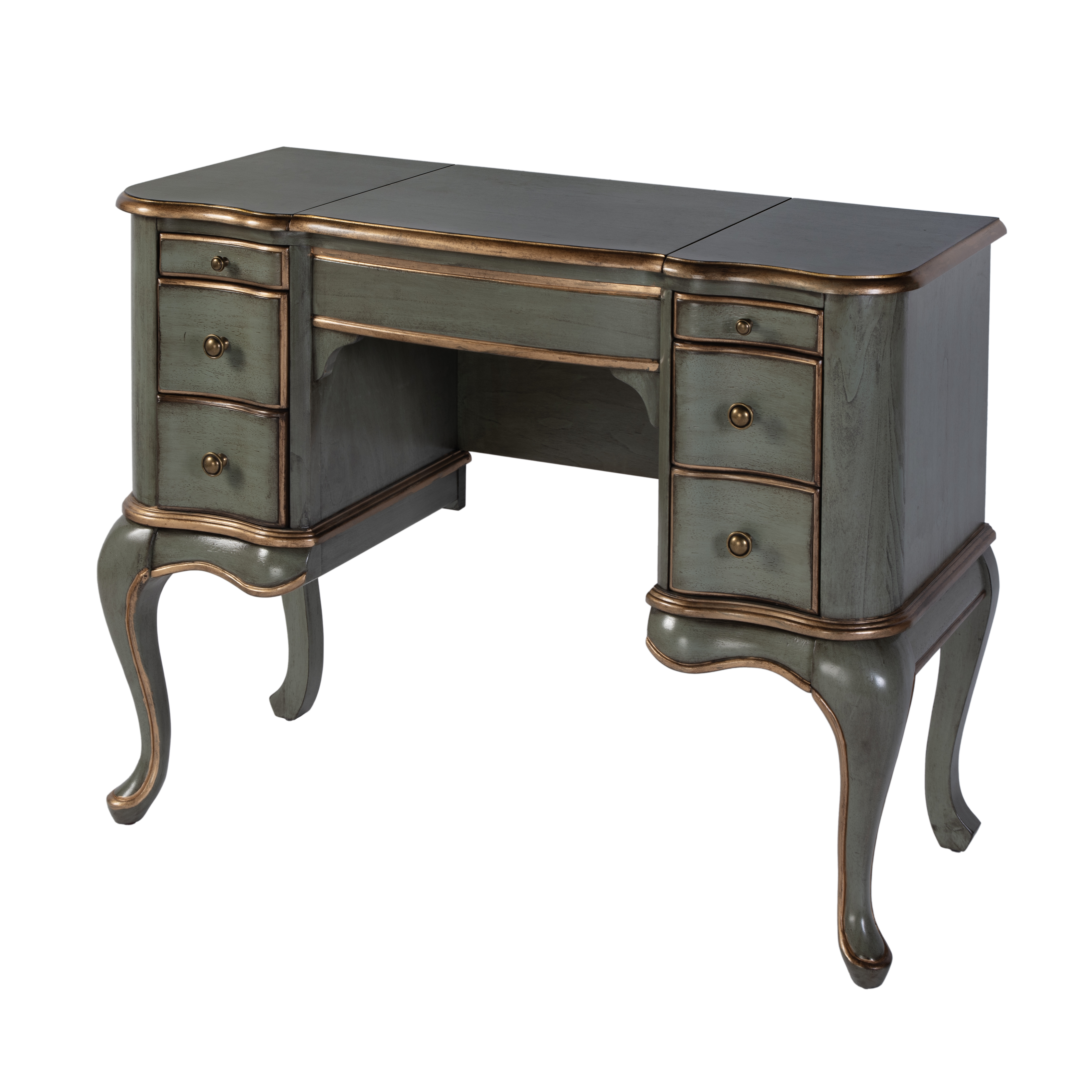 Butler Specialty Charlotte Pastel Green Rectangular Vanity Valet Desk