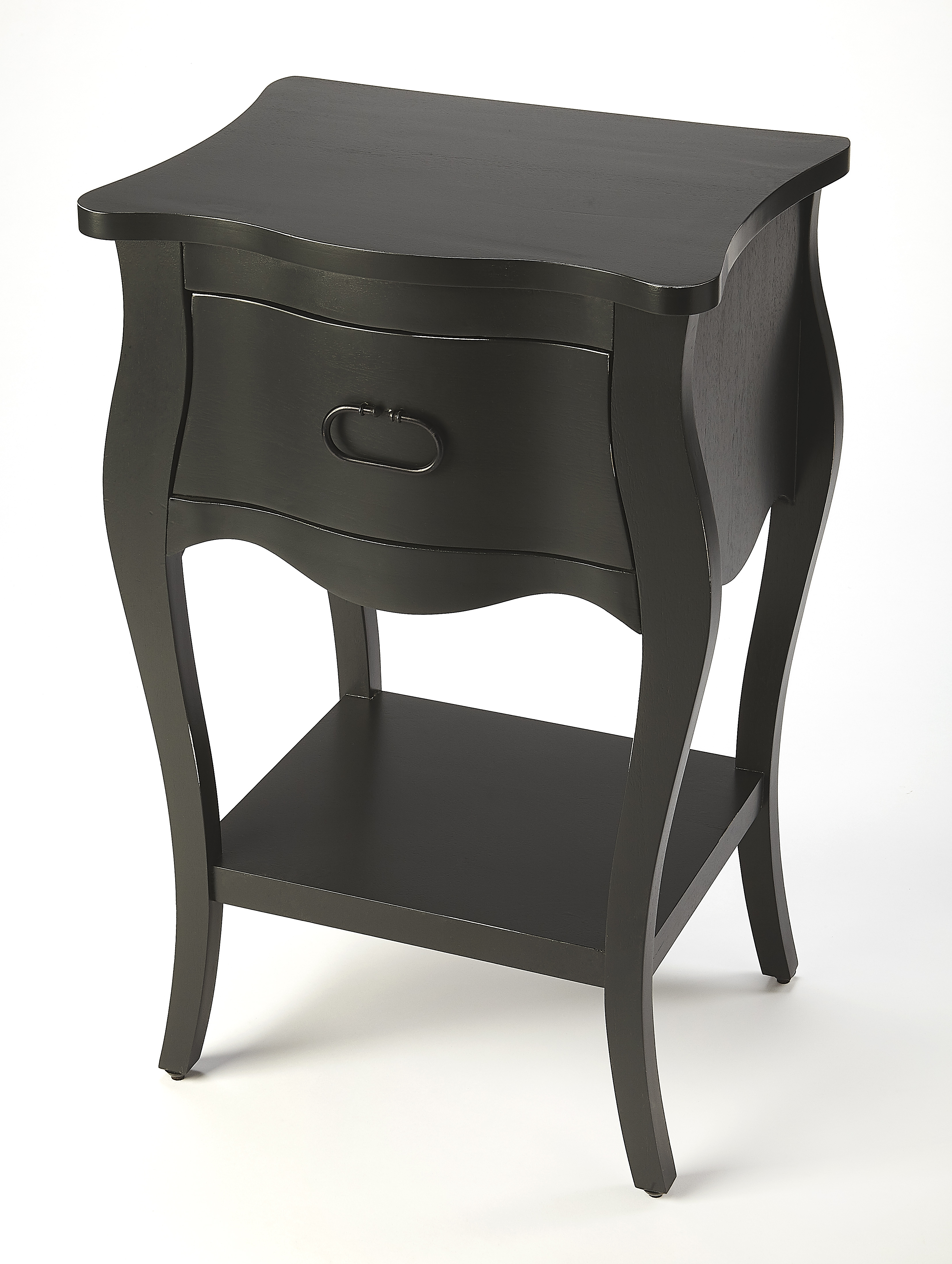 Butler Specialty Rochelle Black 1 Drawer Nightstand
