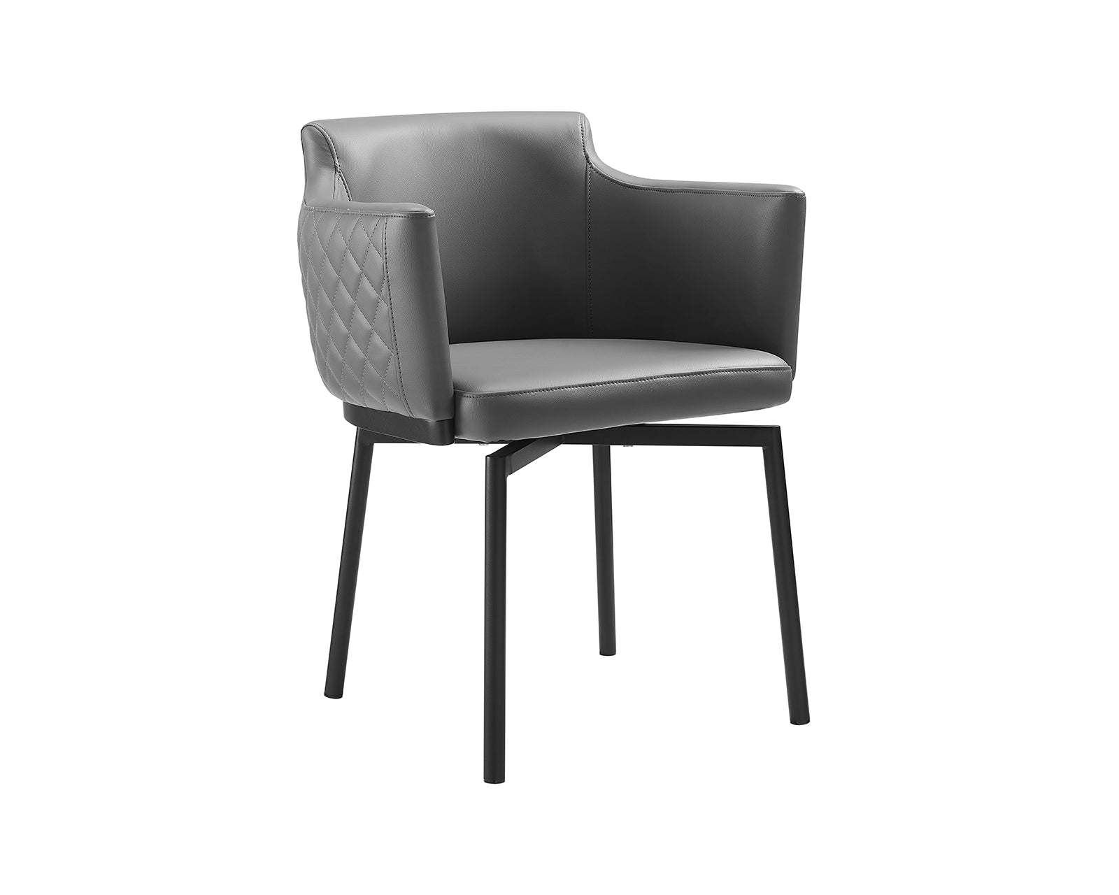 Casabianca Suzzie Gray Swivel Dining Arm Chair