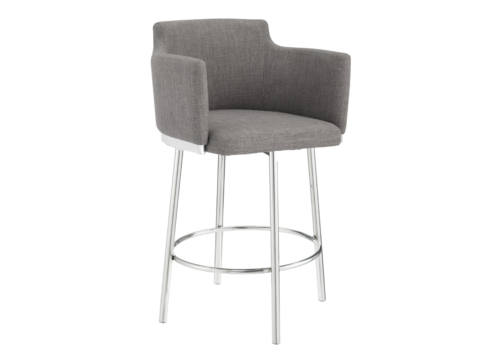 Casabianca Suzzie Gray Swivel Arm Bar Stool