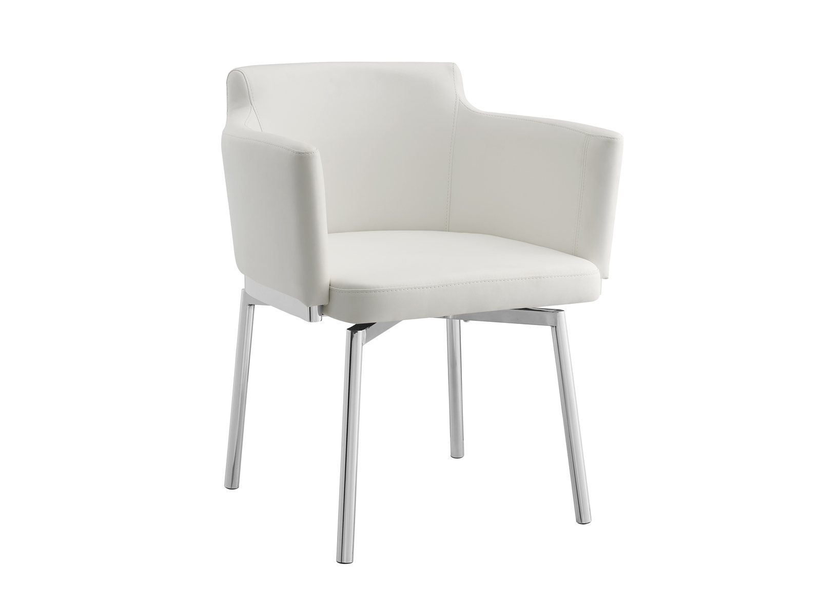 Casabianca Suzzie White Swivel Dining Chair