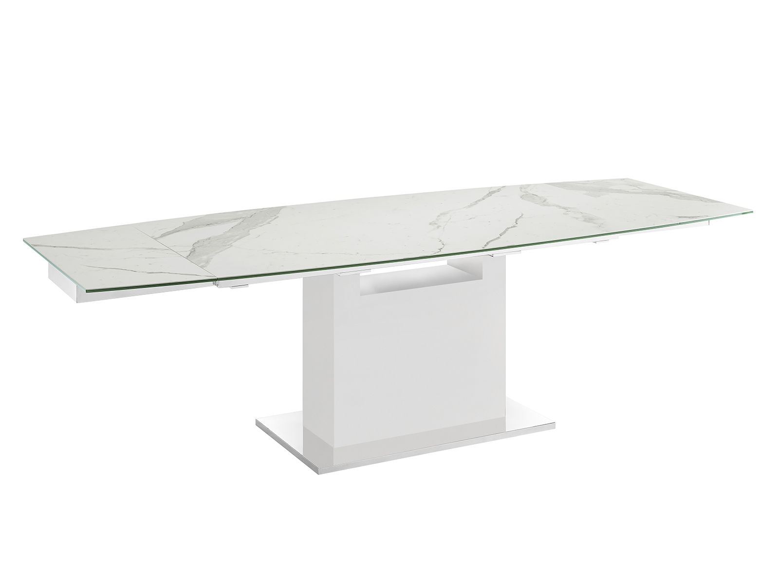 Casabianca Olivia White Marbled Motorized Dining Table