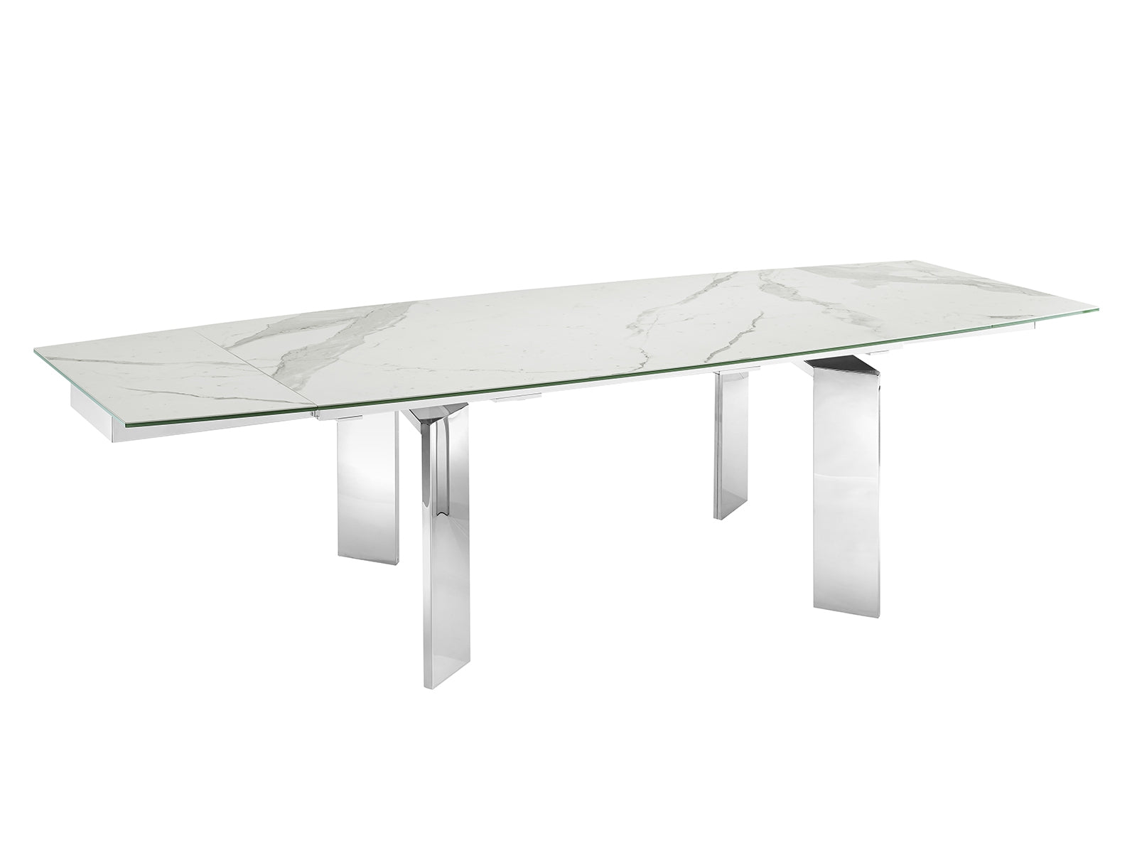 Casabianca Astor White Marbled Motorized Dining Table