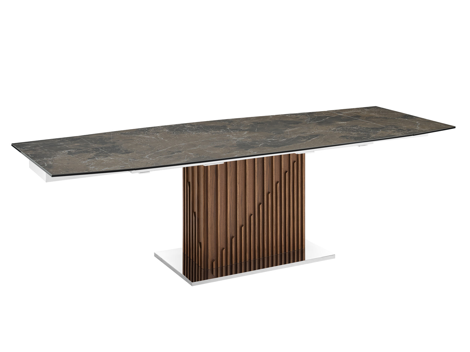 Casabianca Moon Dark Brown Walnut Motorized Dining Table