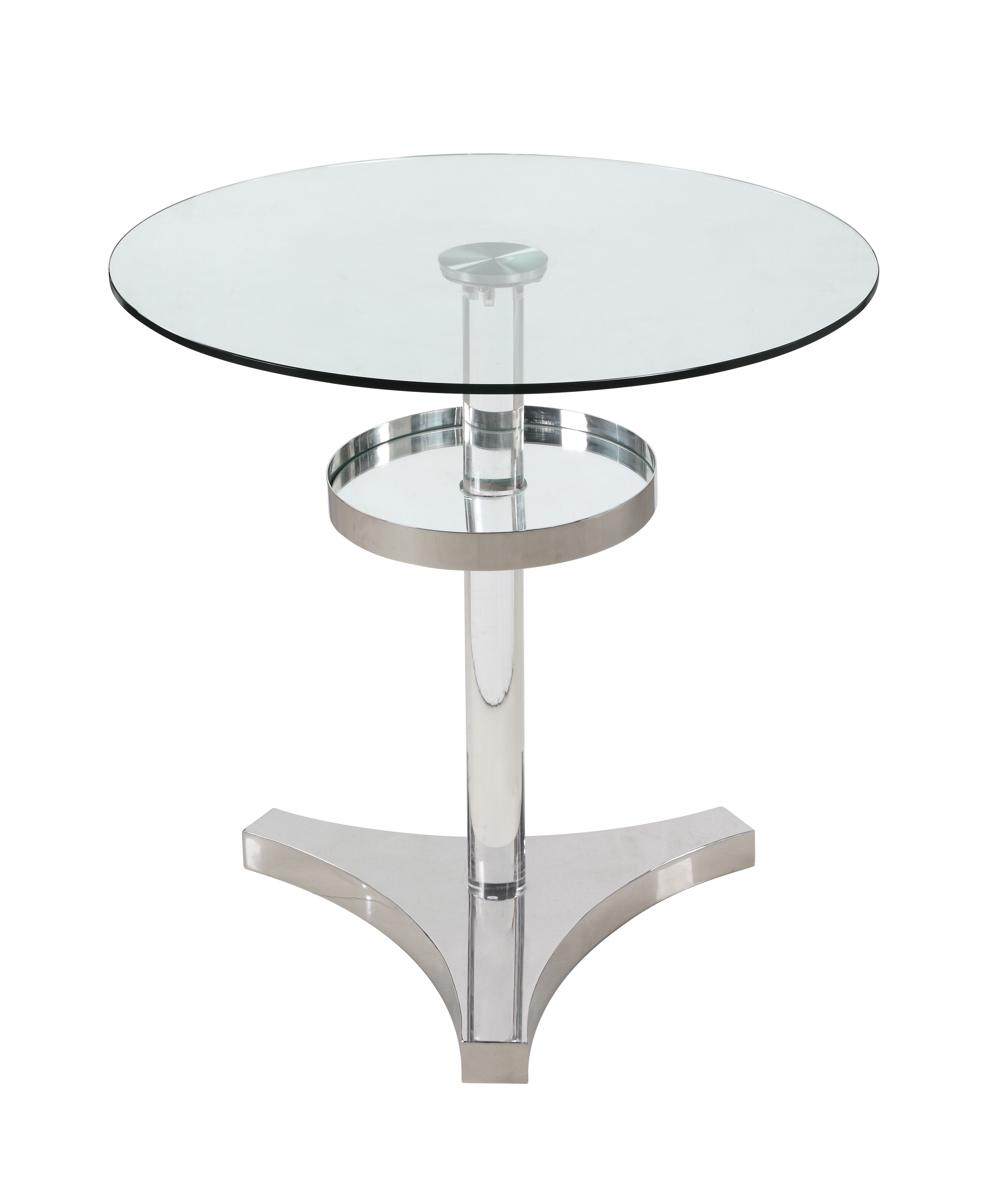 Chintaly Imports Clear Polished Counter Height Table