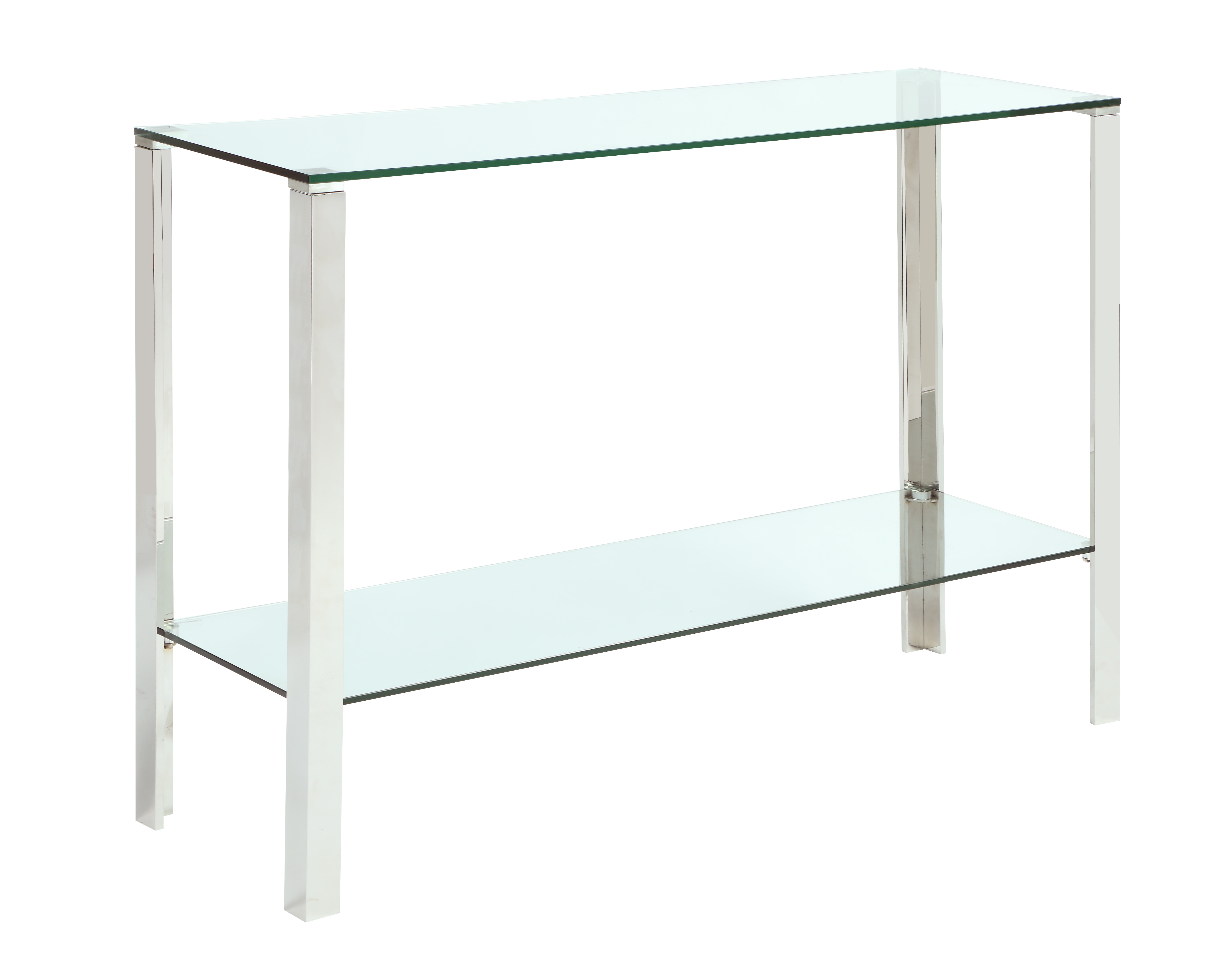 Chintaly Imports Clear Polished Sofa Table
