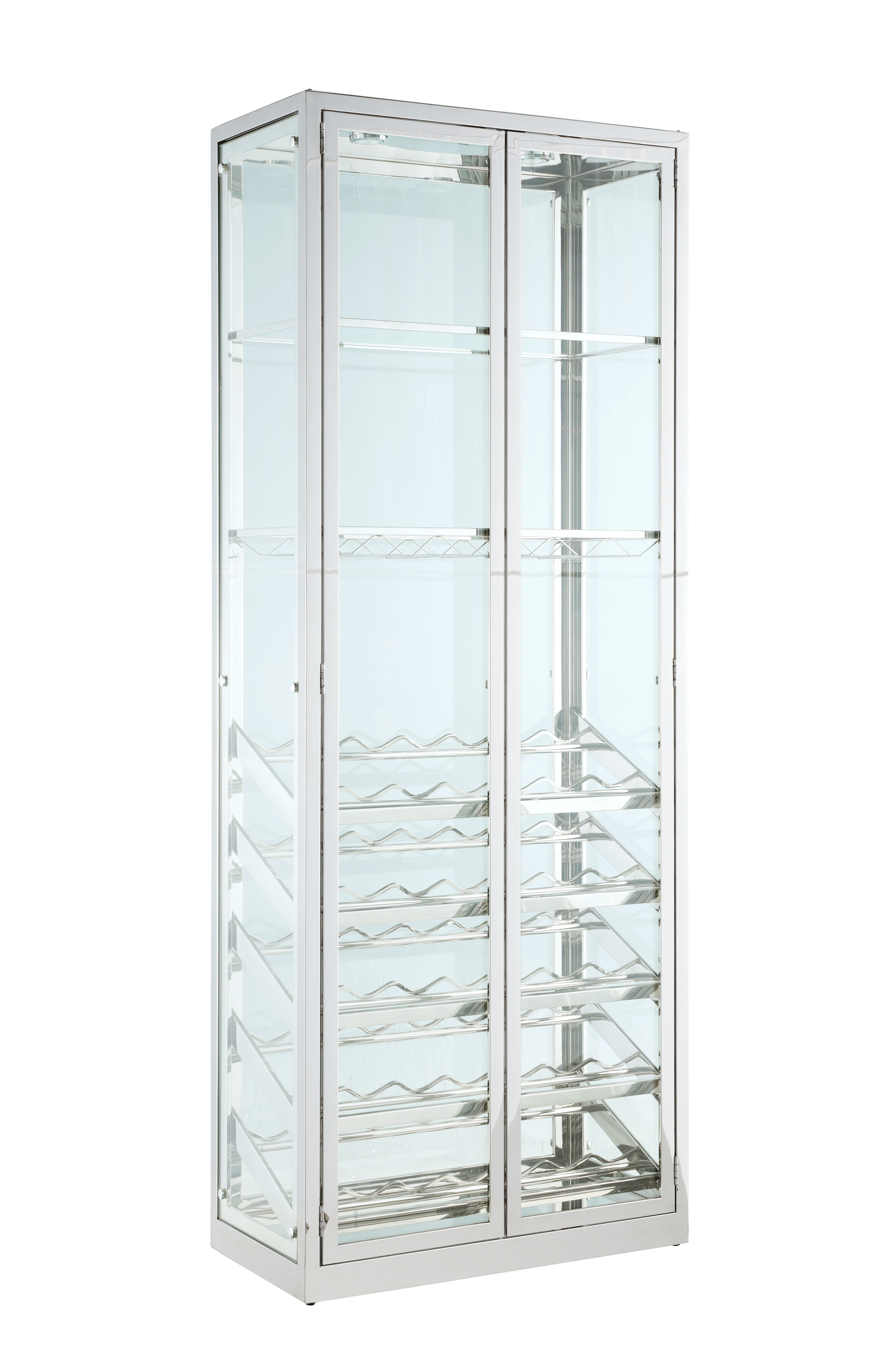 Chintaly Imports Clear Chrome Curio