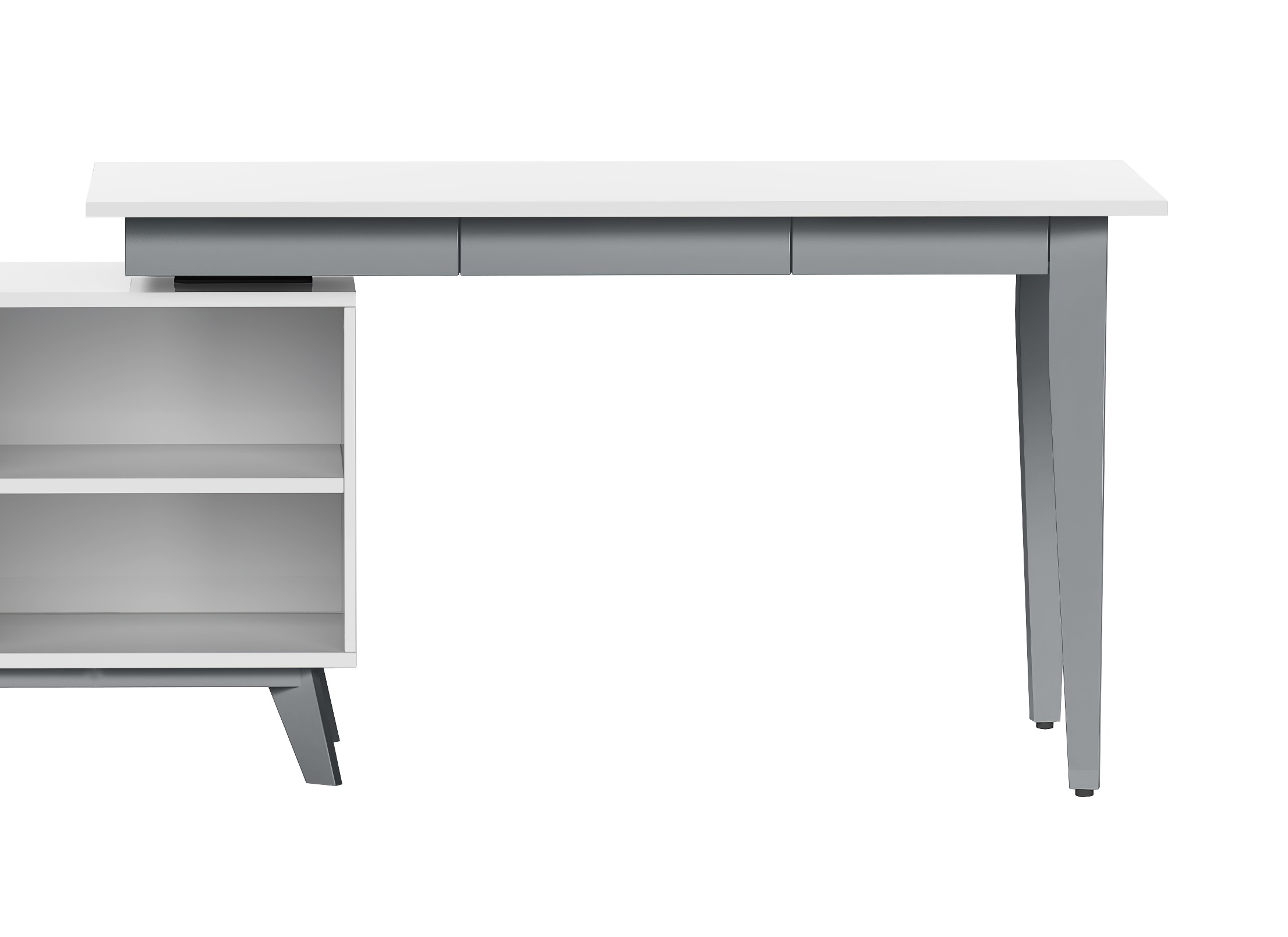 Modern 2-Tone Rotating Wooden Home Office Desk Top