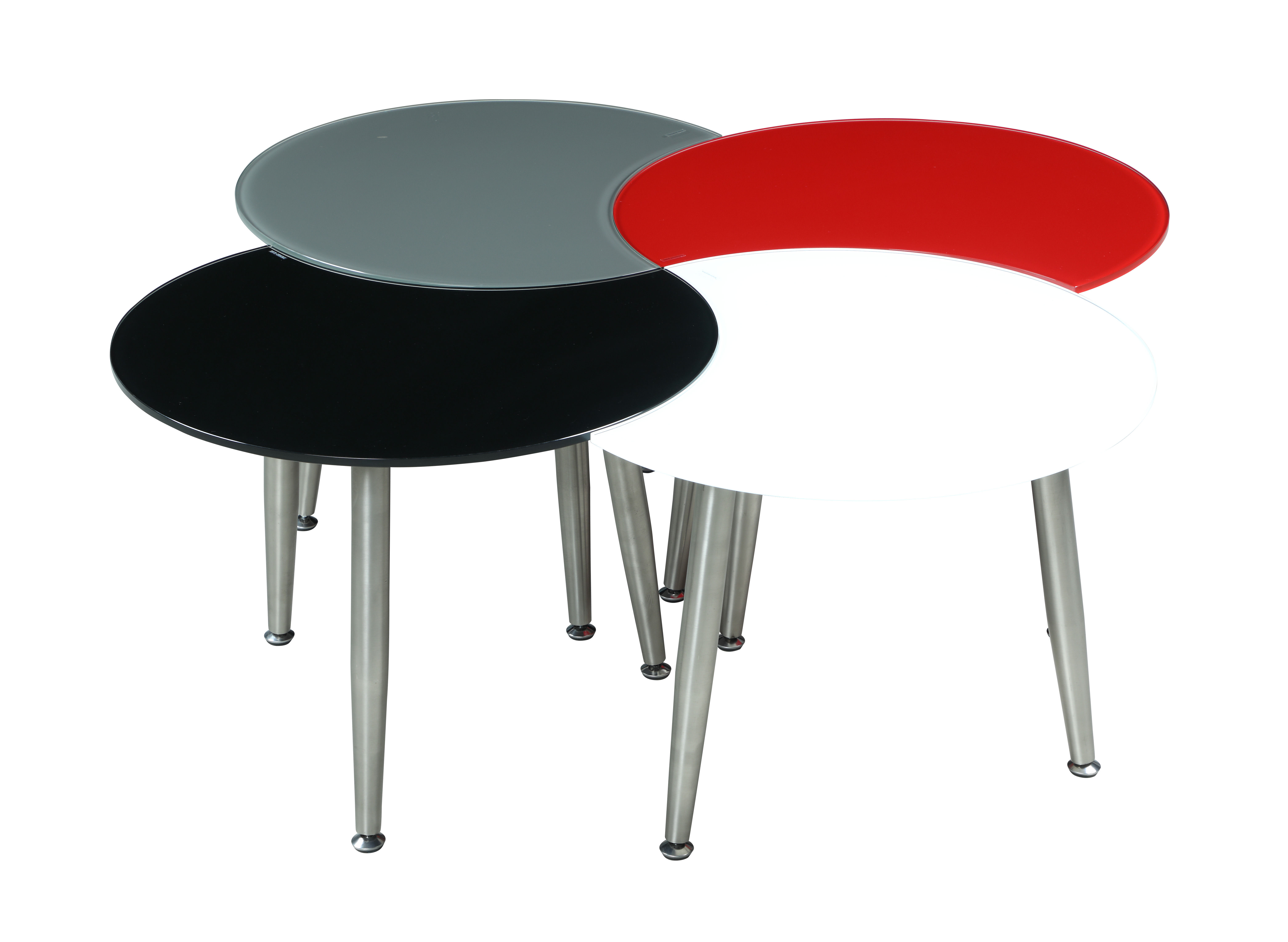 Chintaly Imports Contemporary Four Cocktail Table Set