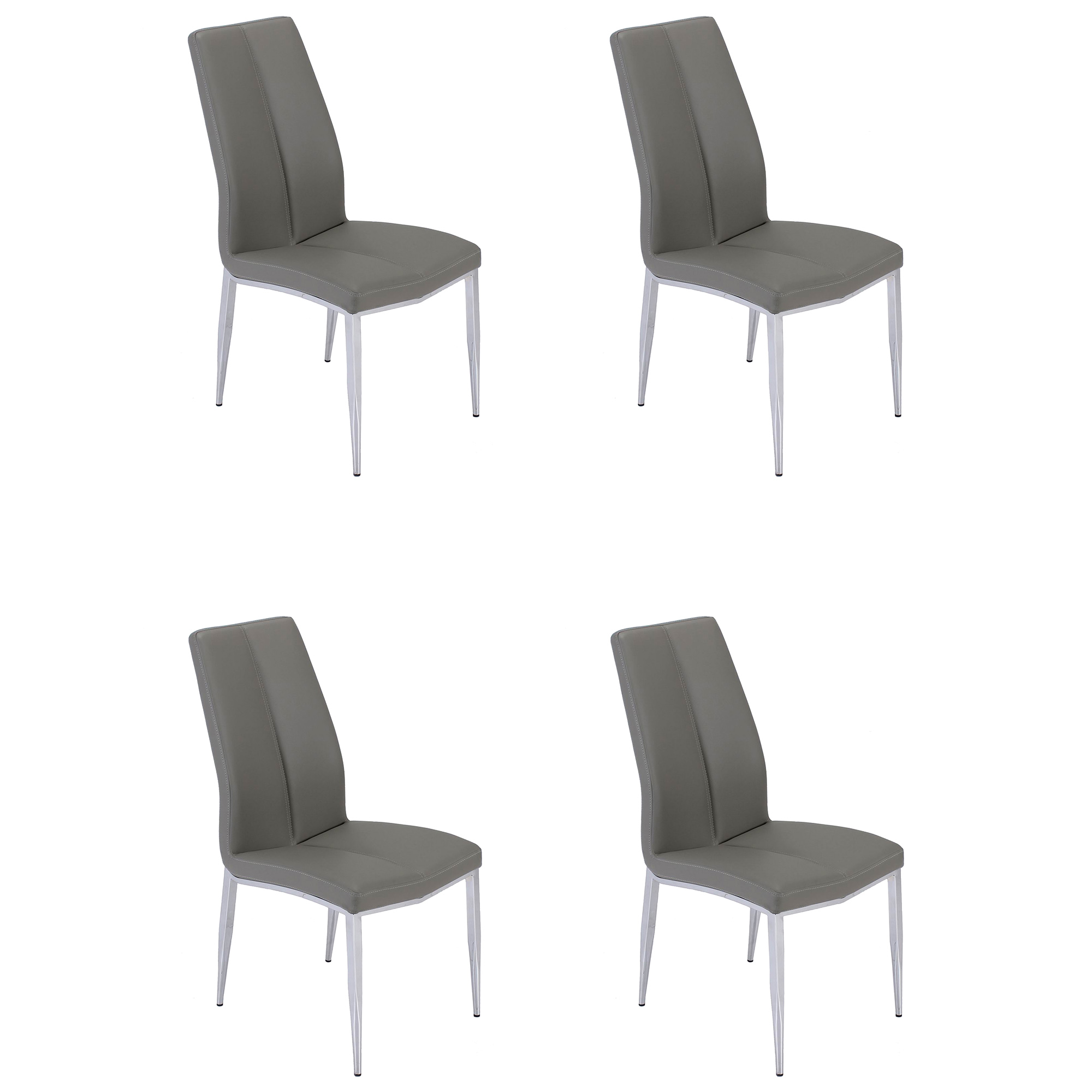 Modern Curved-Back Upholstered Side Chair - 4 per box