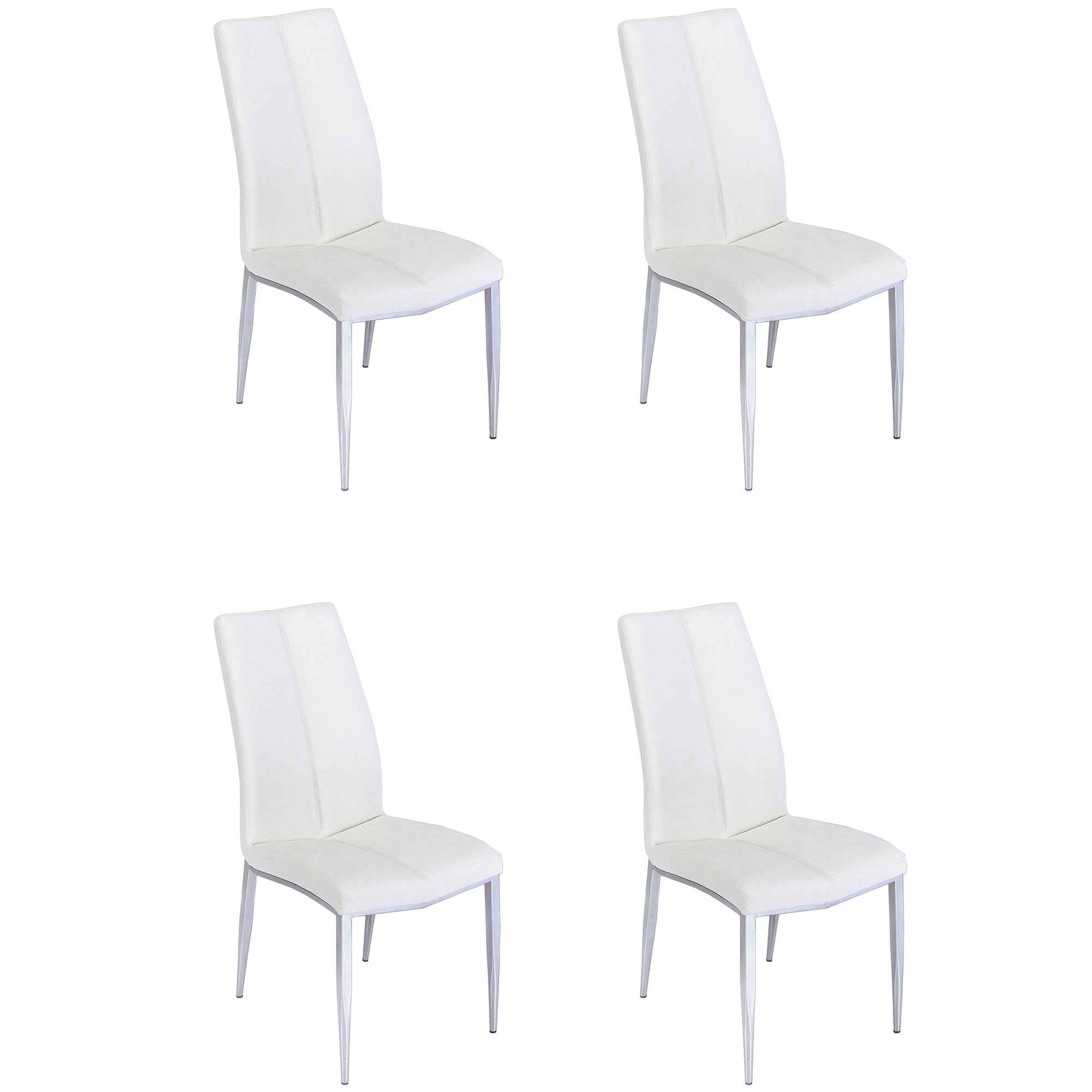 Modern Curved-Back Upholstered Side Chair - 4 per box