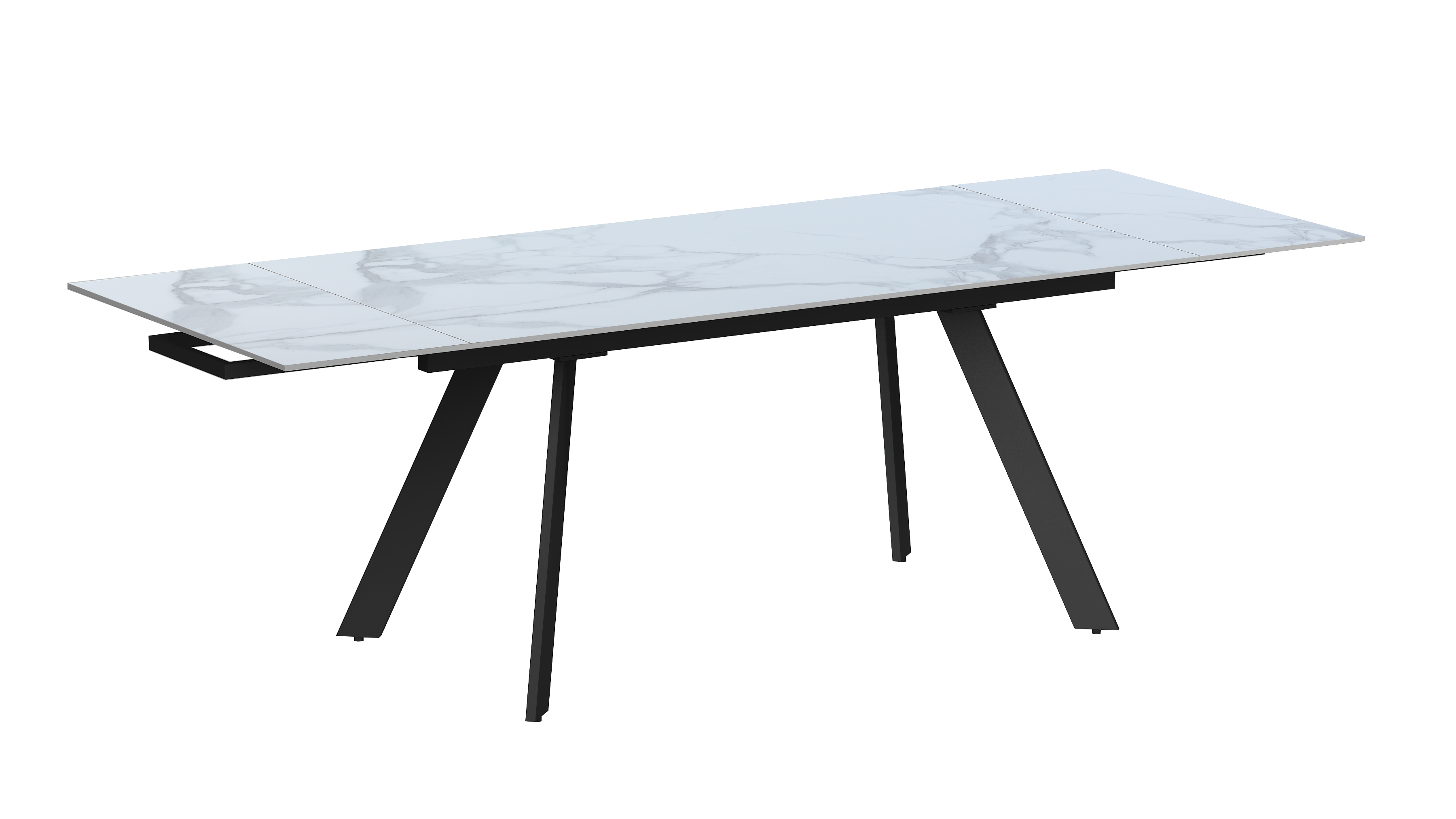Chintaly Imports Alexandra Gloss White Extendable Dining Table