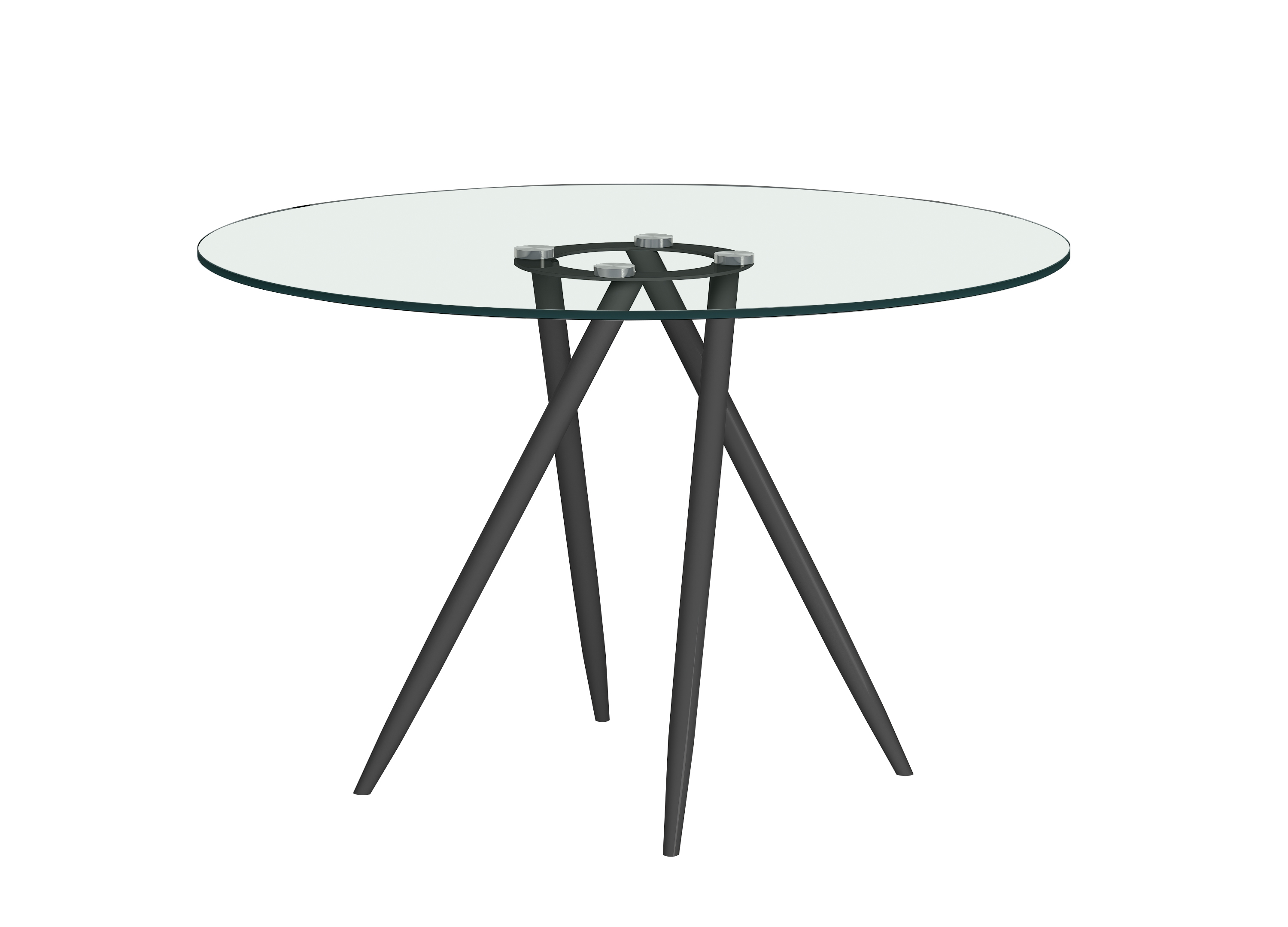 Chintaly Imports Beatriz Matte Black Round Dining Table
