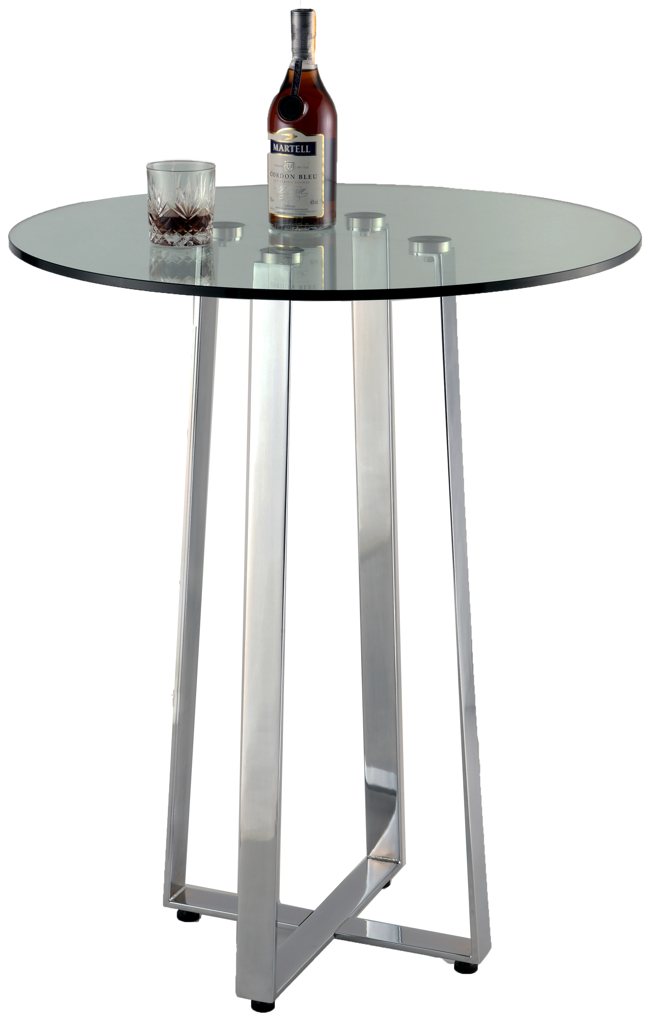 Chintaly Imports Chambers Chrome Counter Height Table