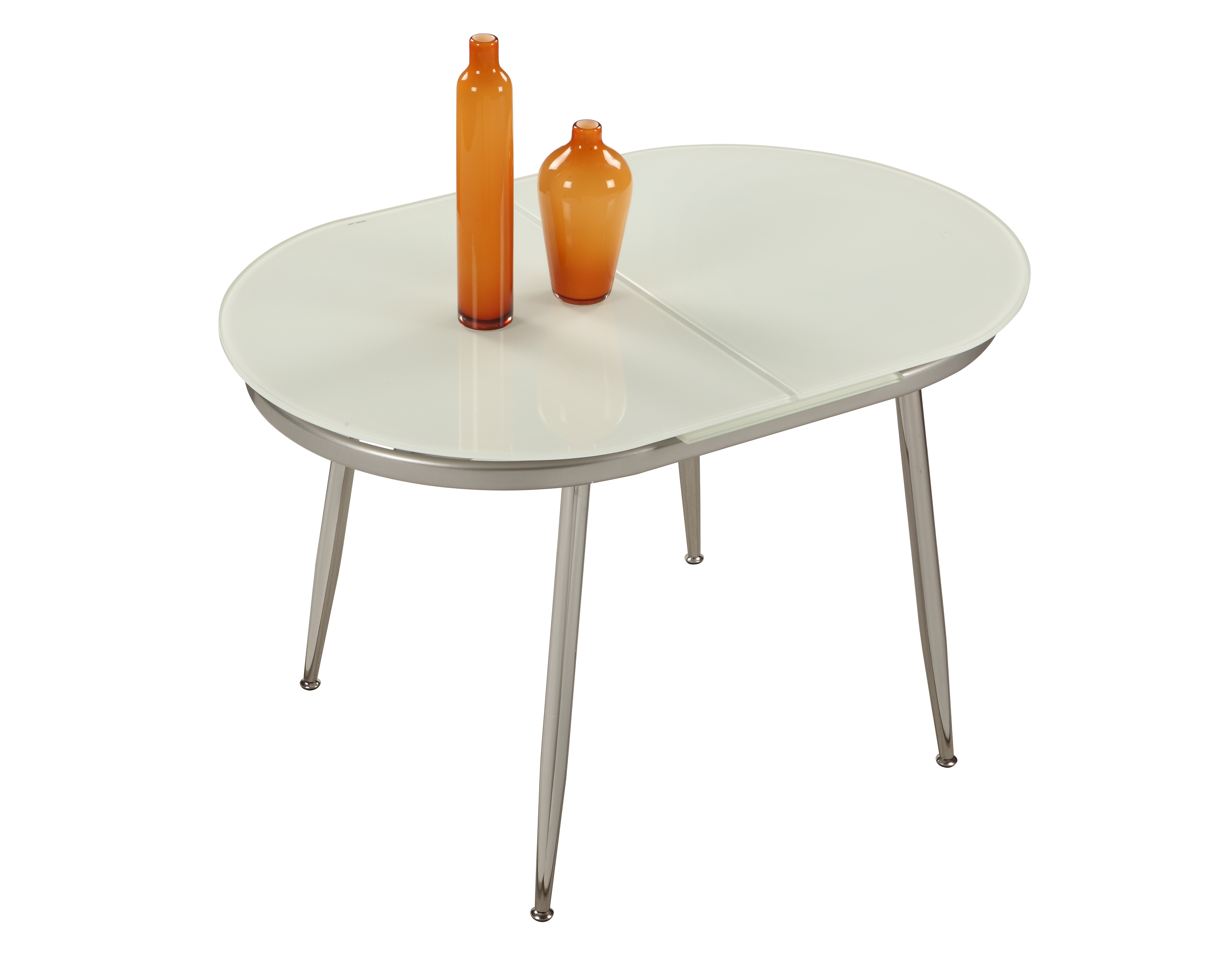 Chintaly Imports Donna Chrome White Dining Table