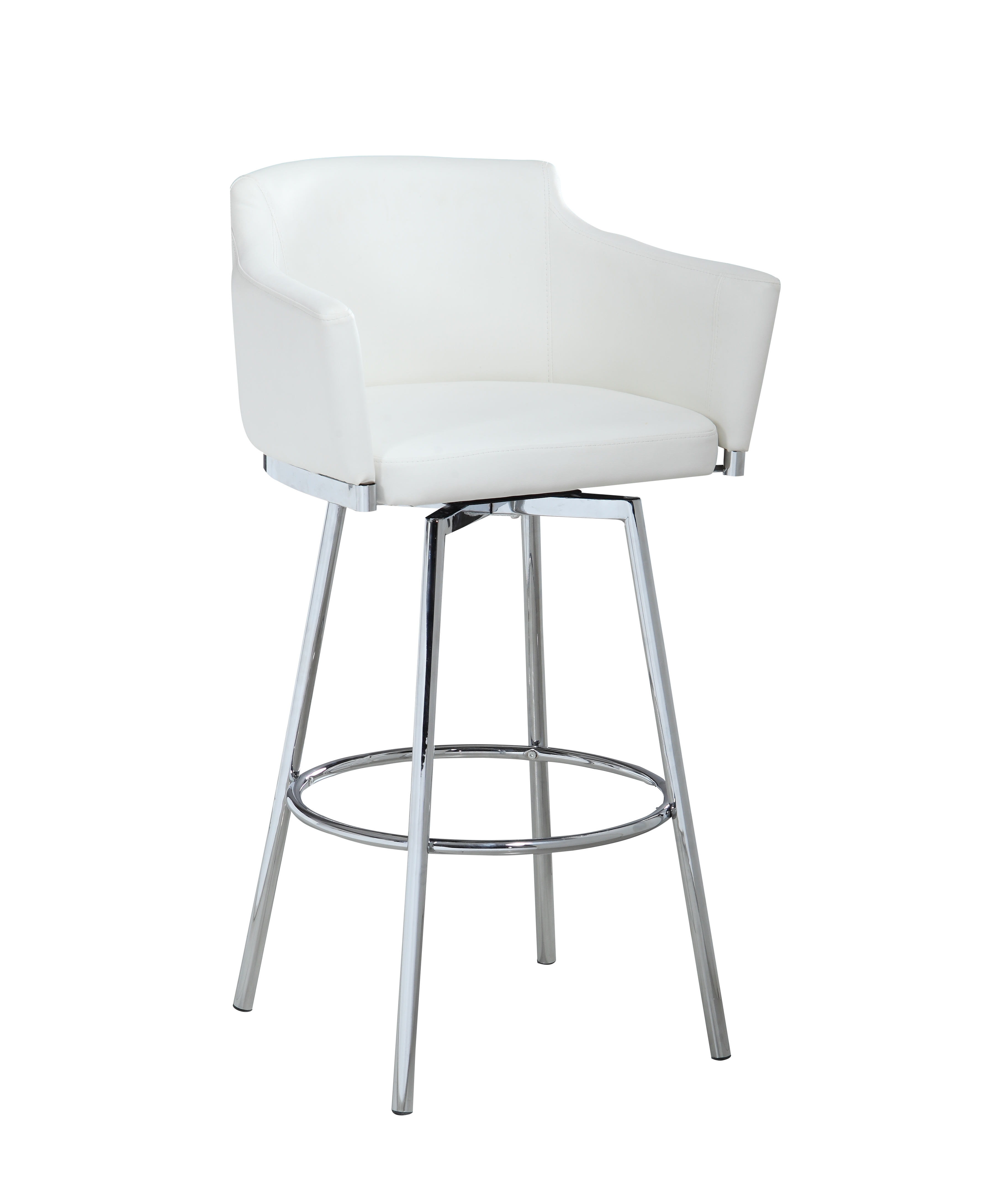 Chintaly Imports Dusty White Swivel Club Counter Stool