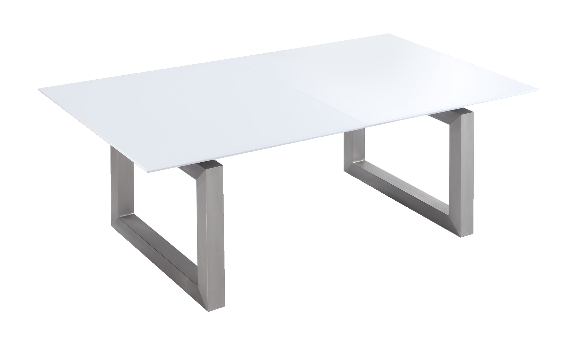Chintaly Imports Ebony Gloss White Extendable Dining Table