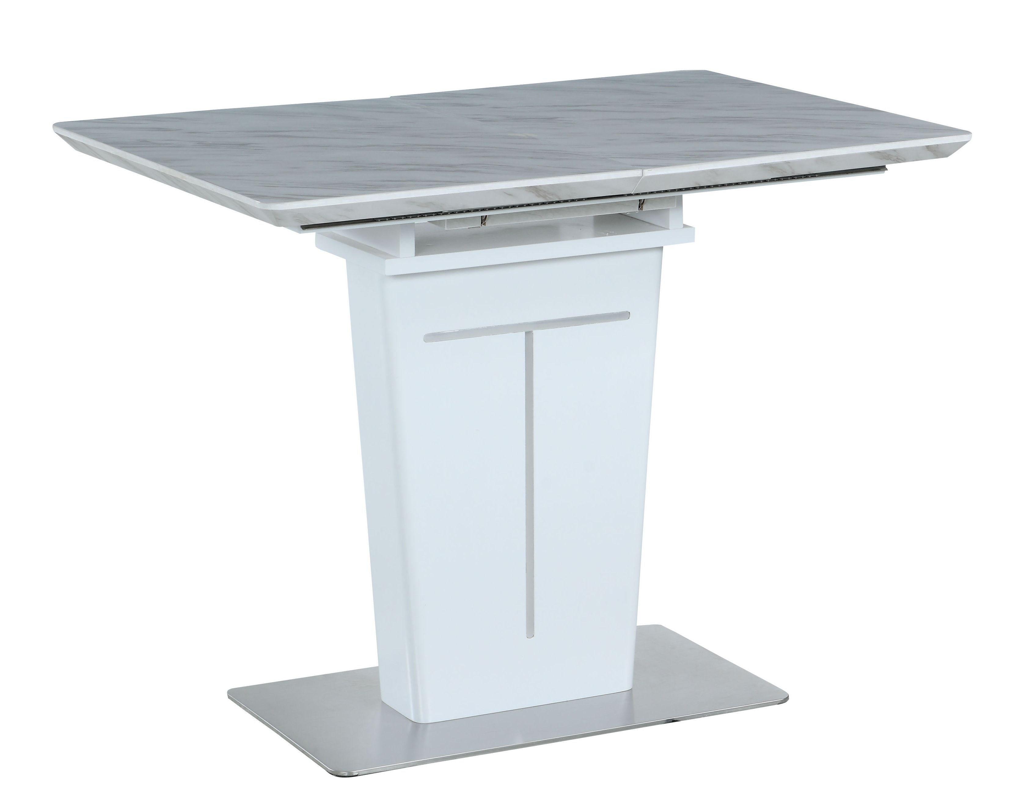 Chintaly Imports Gwen Matte White Counter Height Table