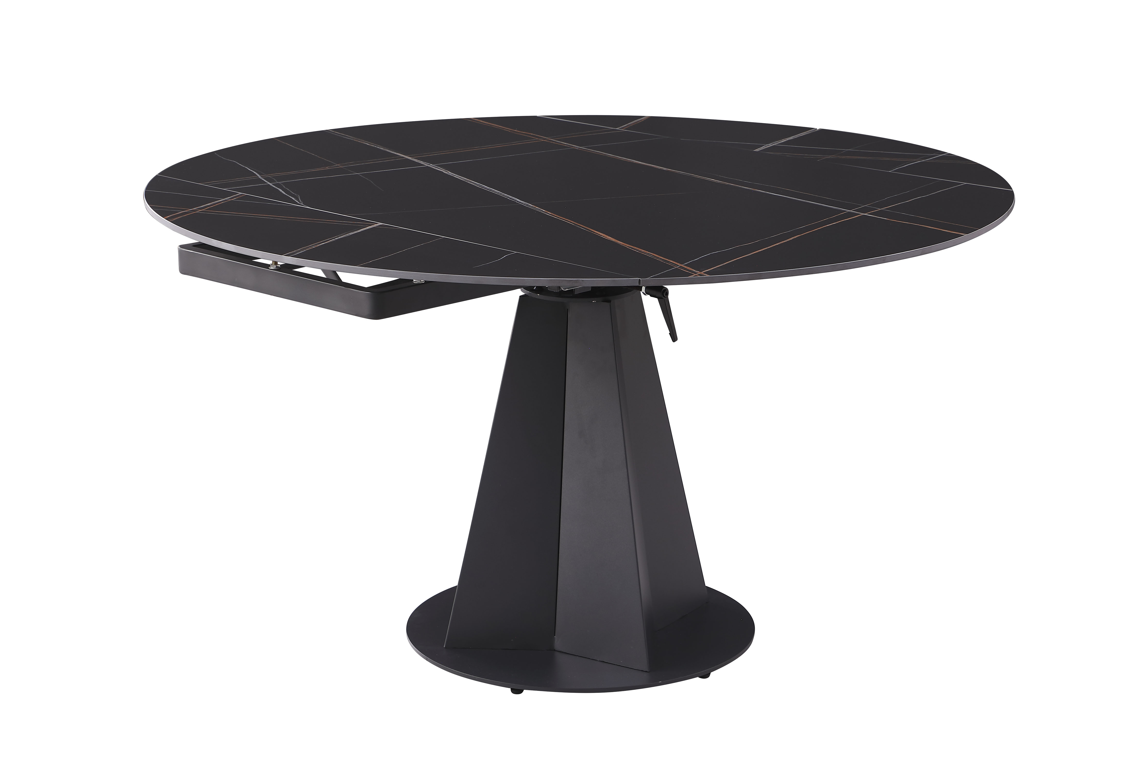 Chintaly Imports Jocelyn Matte Black Extendable Dining Table