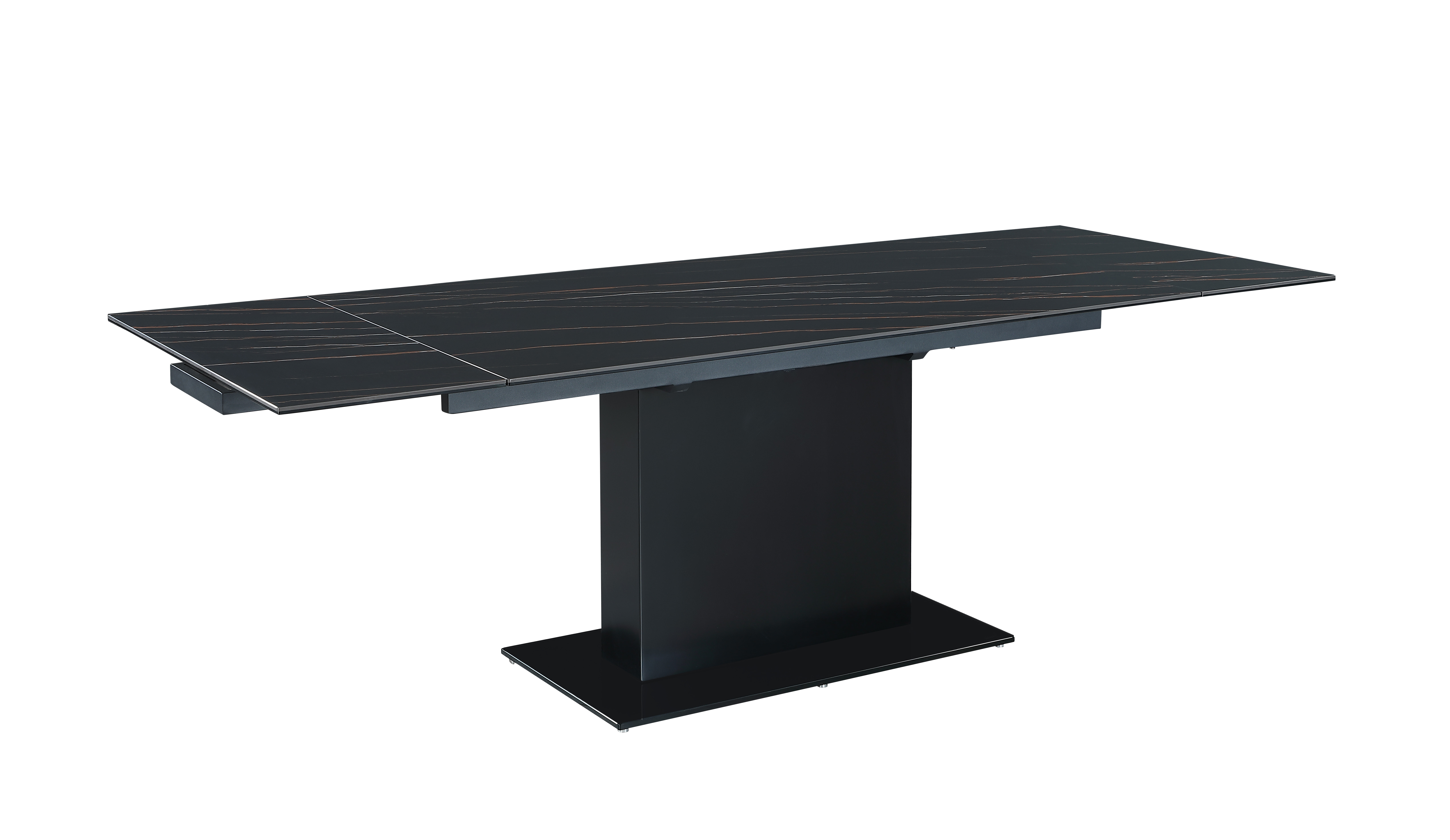 Chintaly Imports Katalina Matte Black Extendable Dining Table