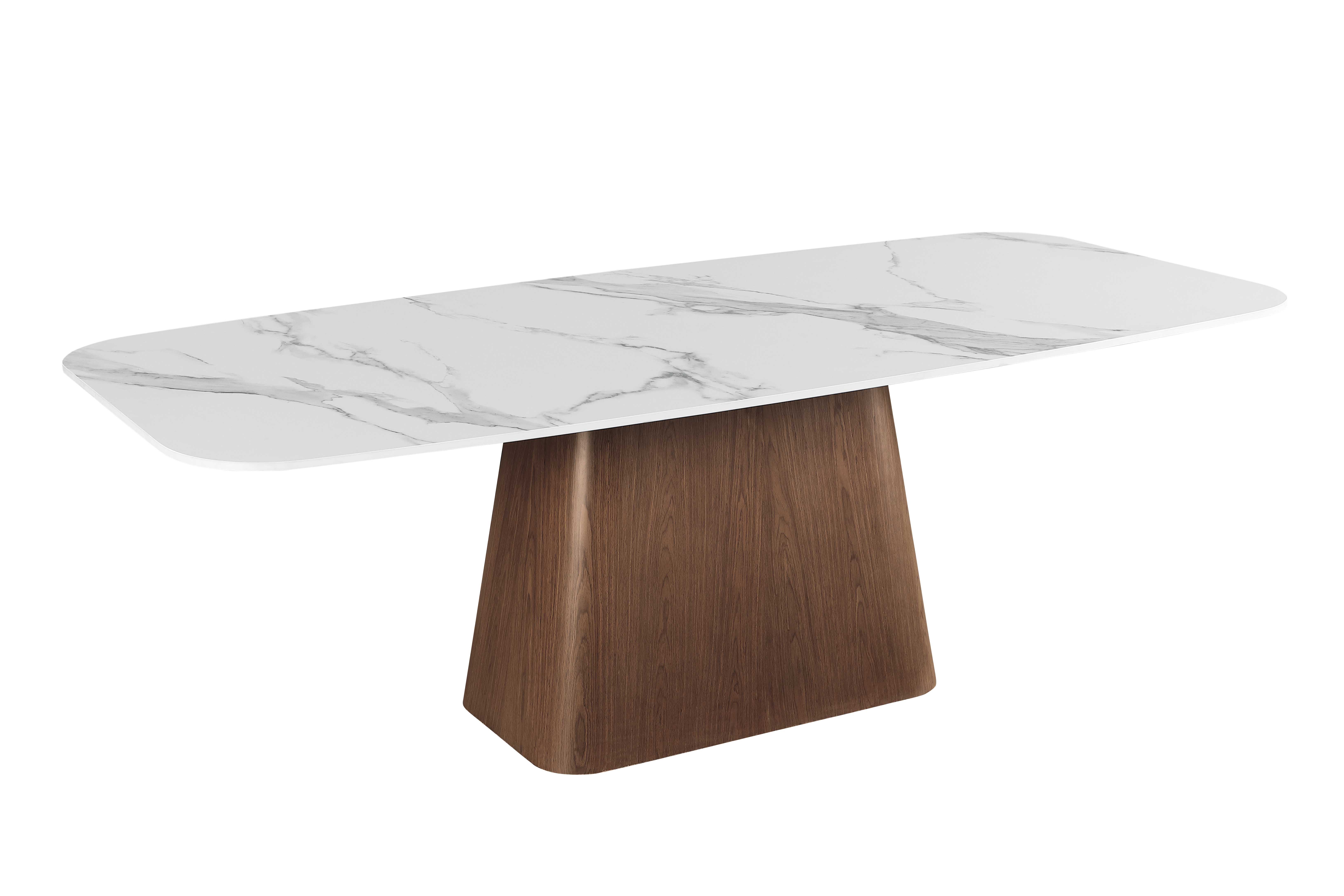 Chintaly Imports Kenza Matte White Dining Table