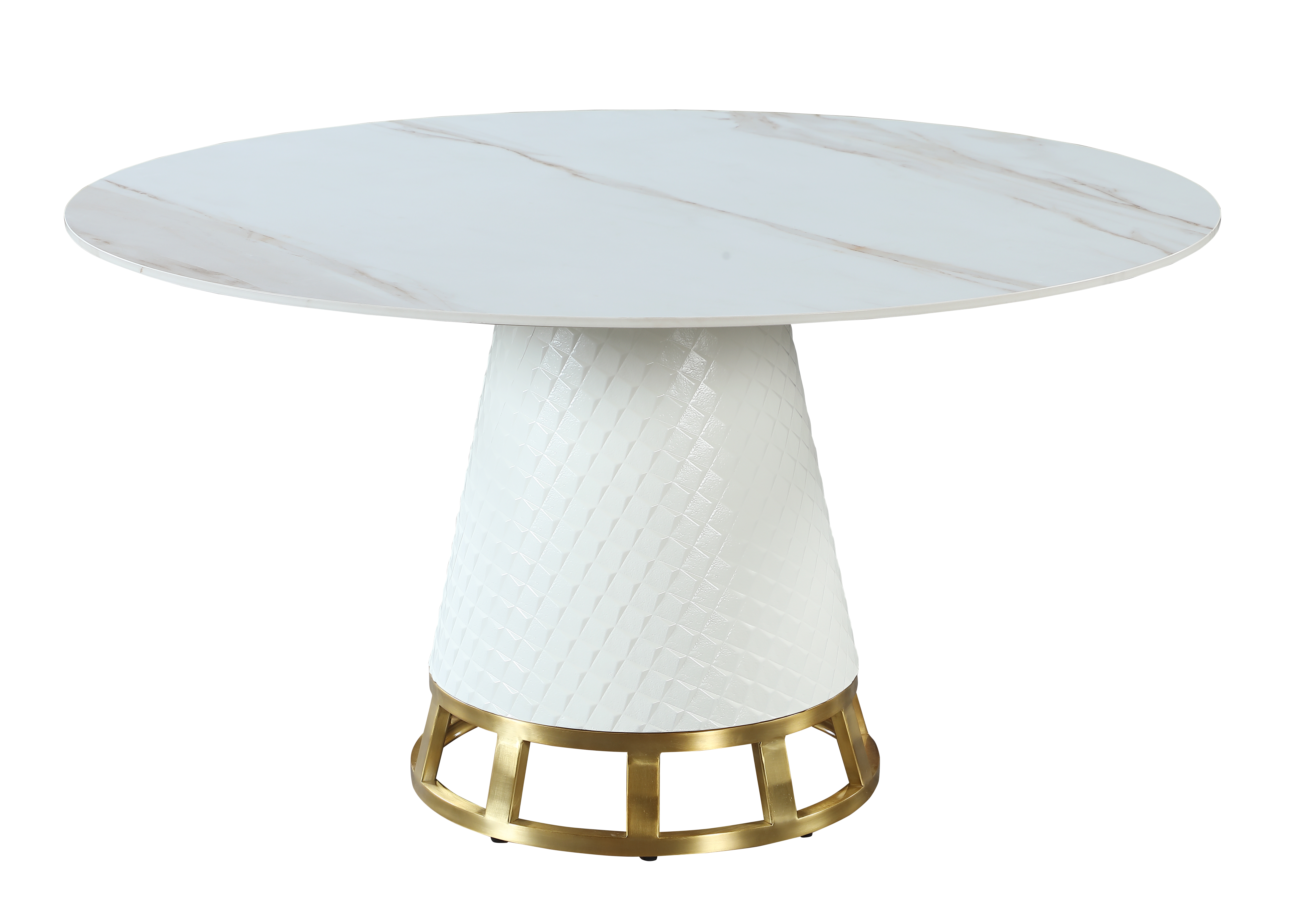 Chintaly Imports Khloe Matte White Dining Table