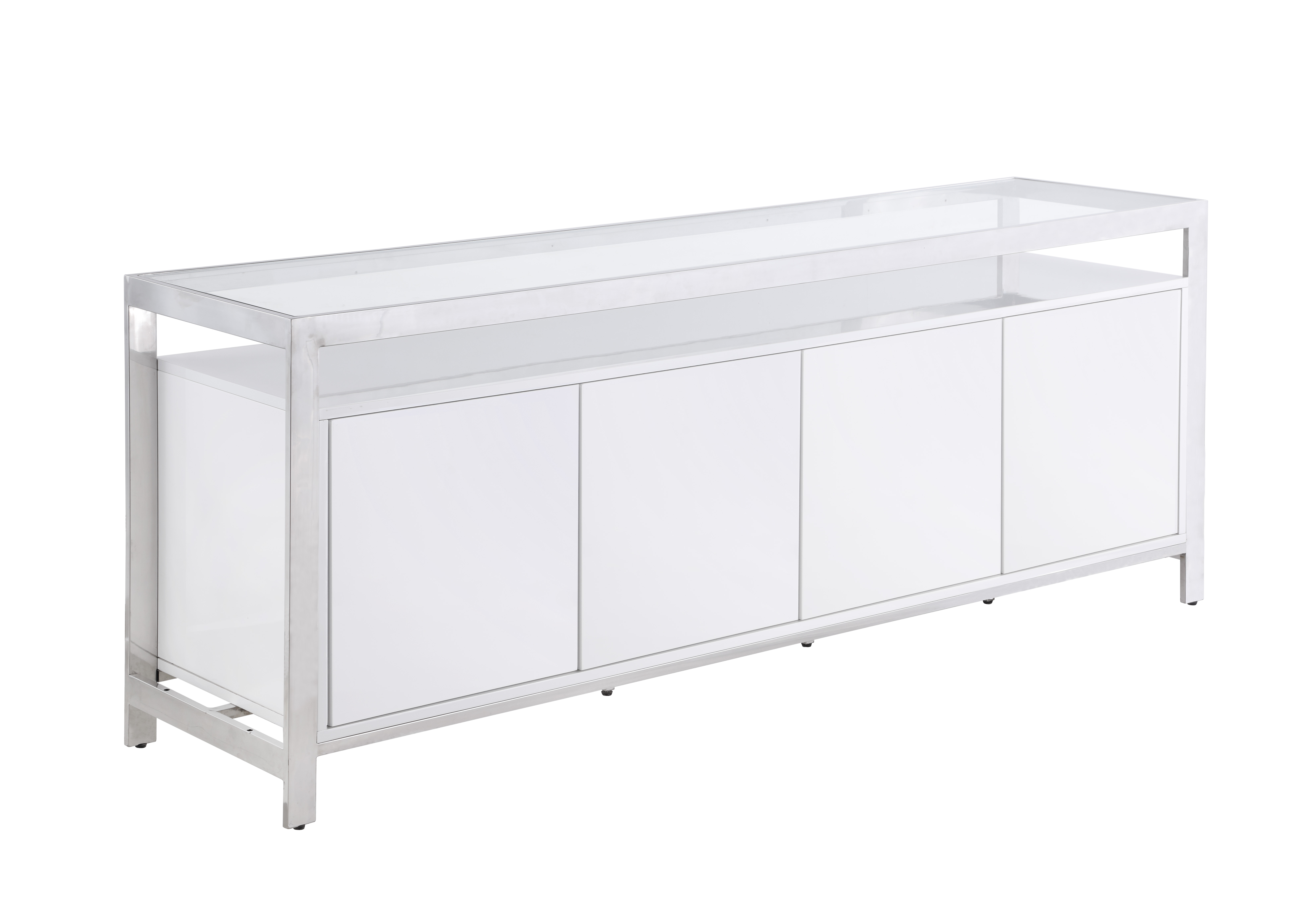 Chintaly Imports Krista Gloss White Buffet