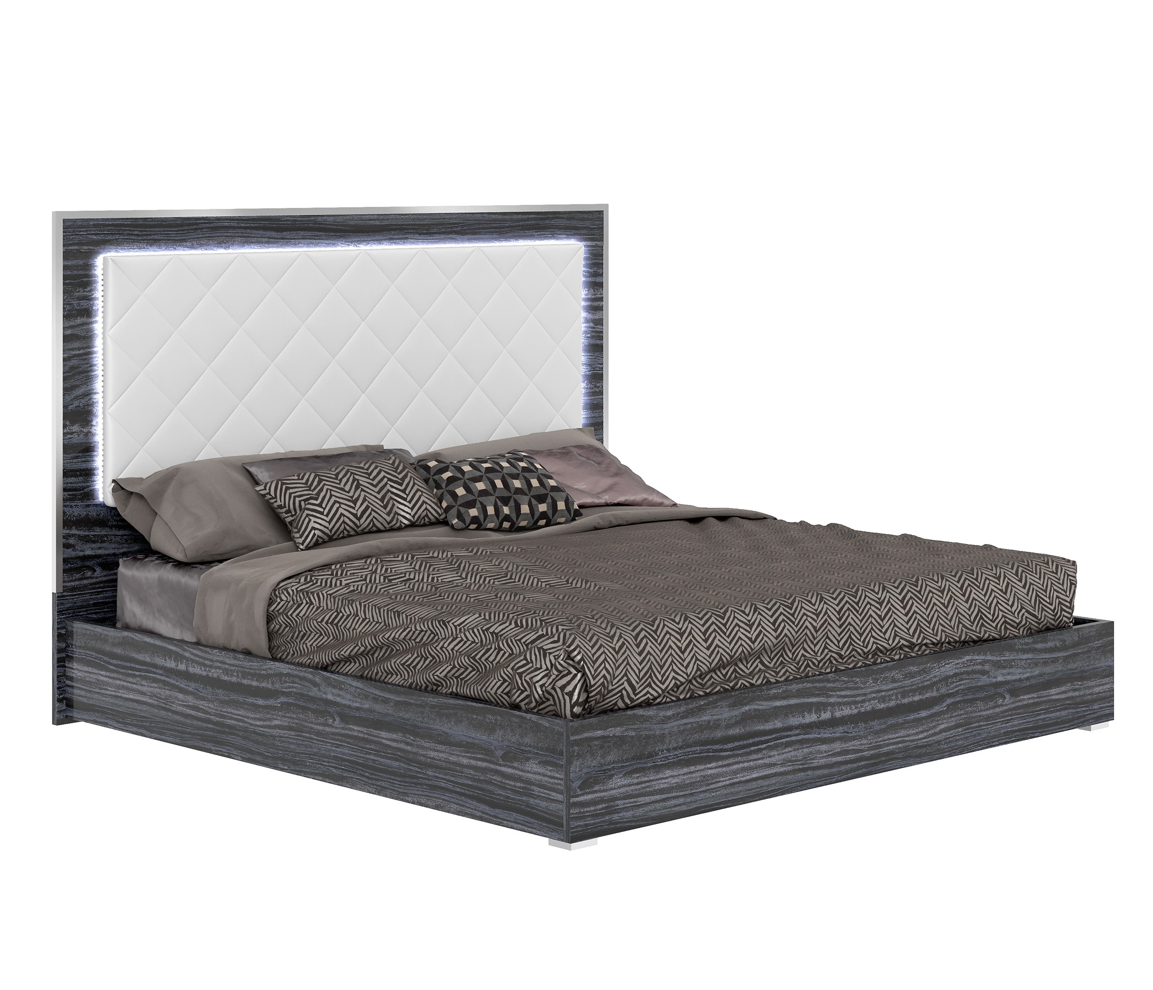 King Size Upholstered Headboard w/ LED Lights