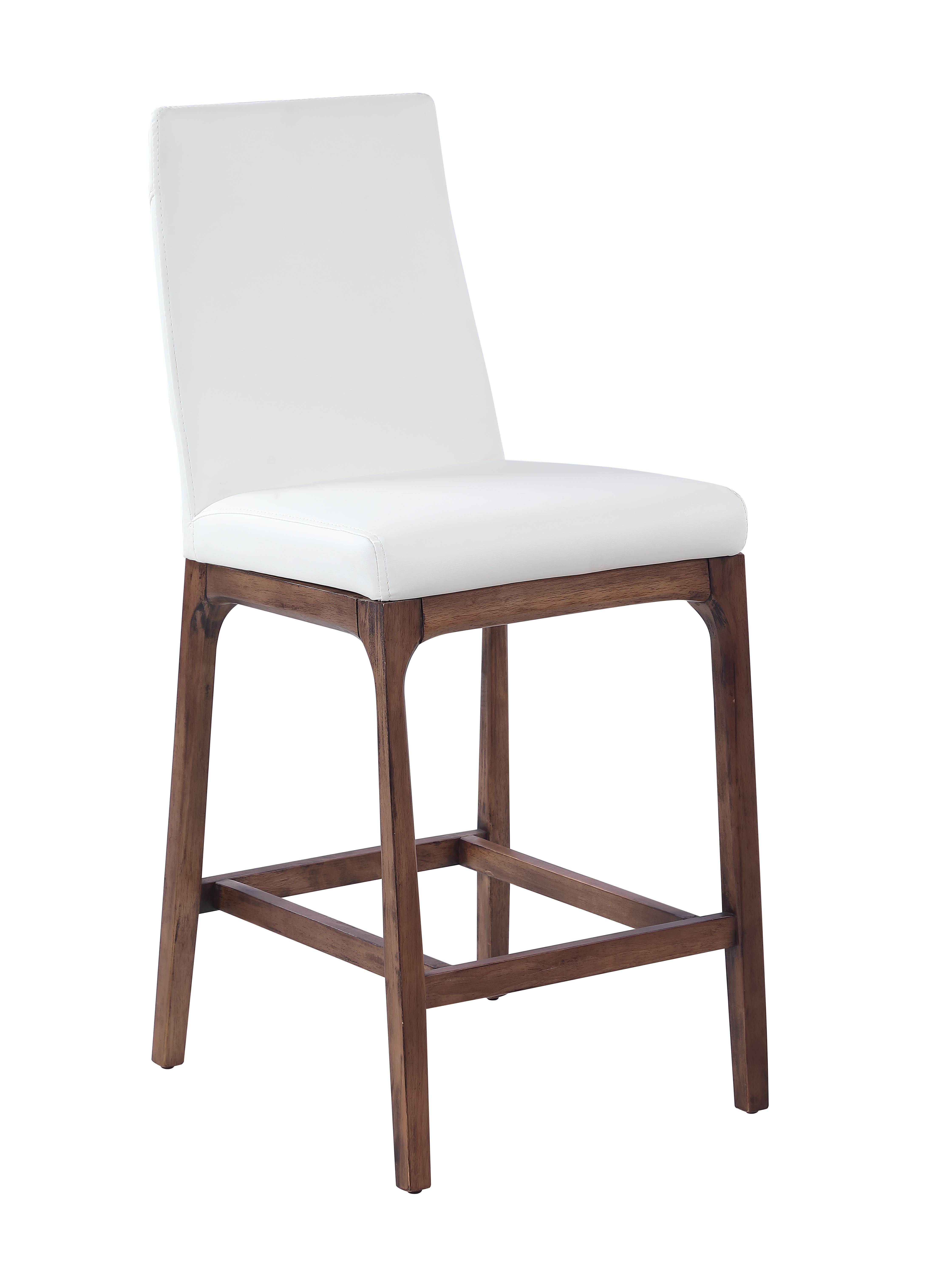 Chintaly Imports Rosario White Walnut Counter Stool