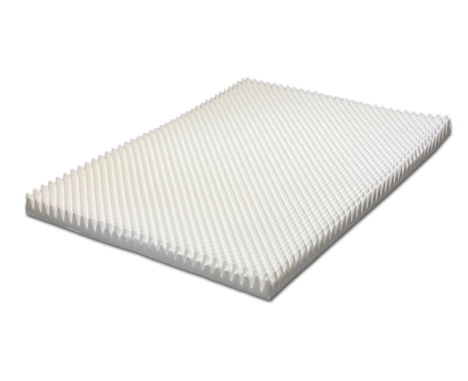Greaton White 3 Inch High Density Foam Twin Mattress Convoluted Topper