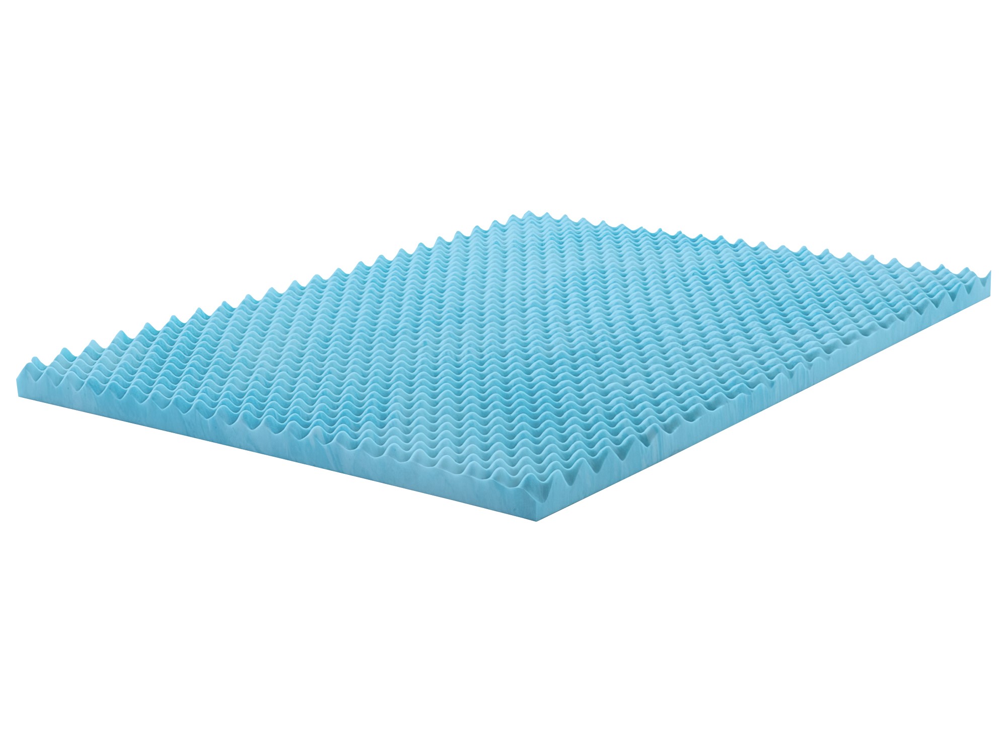 Greaton Blue 1 Inch Premium Gel Twin Memory Foam Convoluted Topper