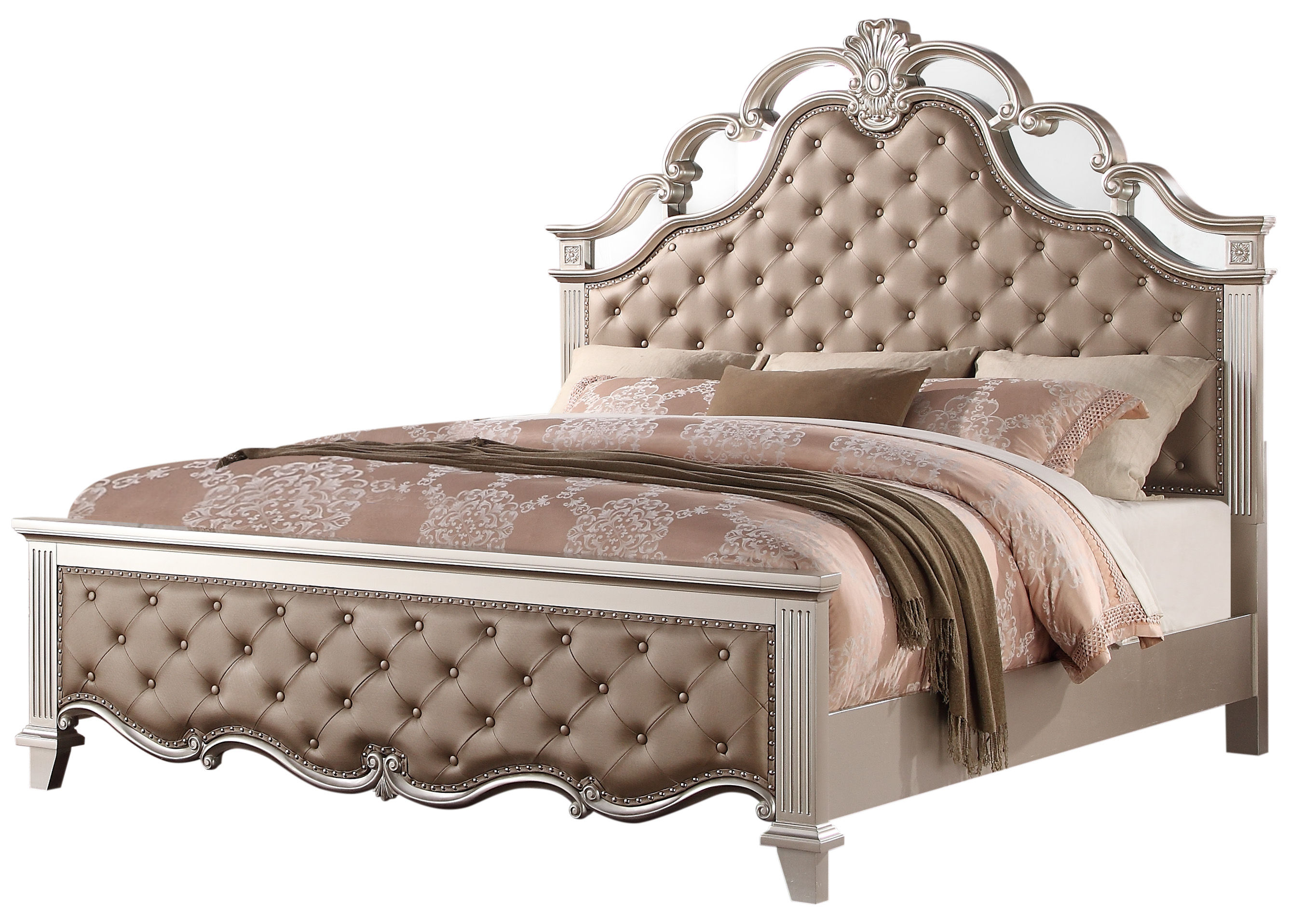 Cosmos Furniture Sonia Champagne King Bed