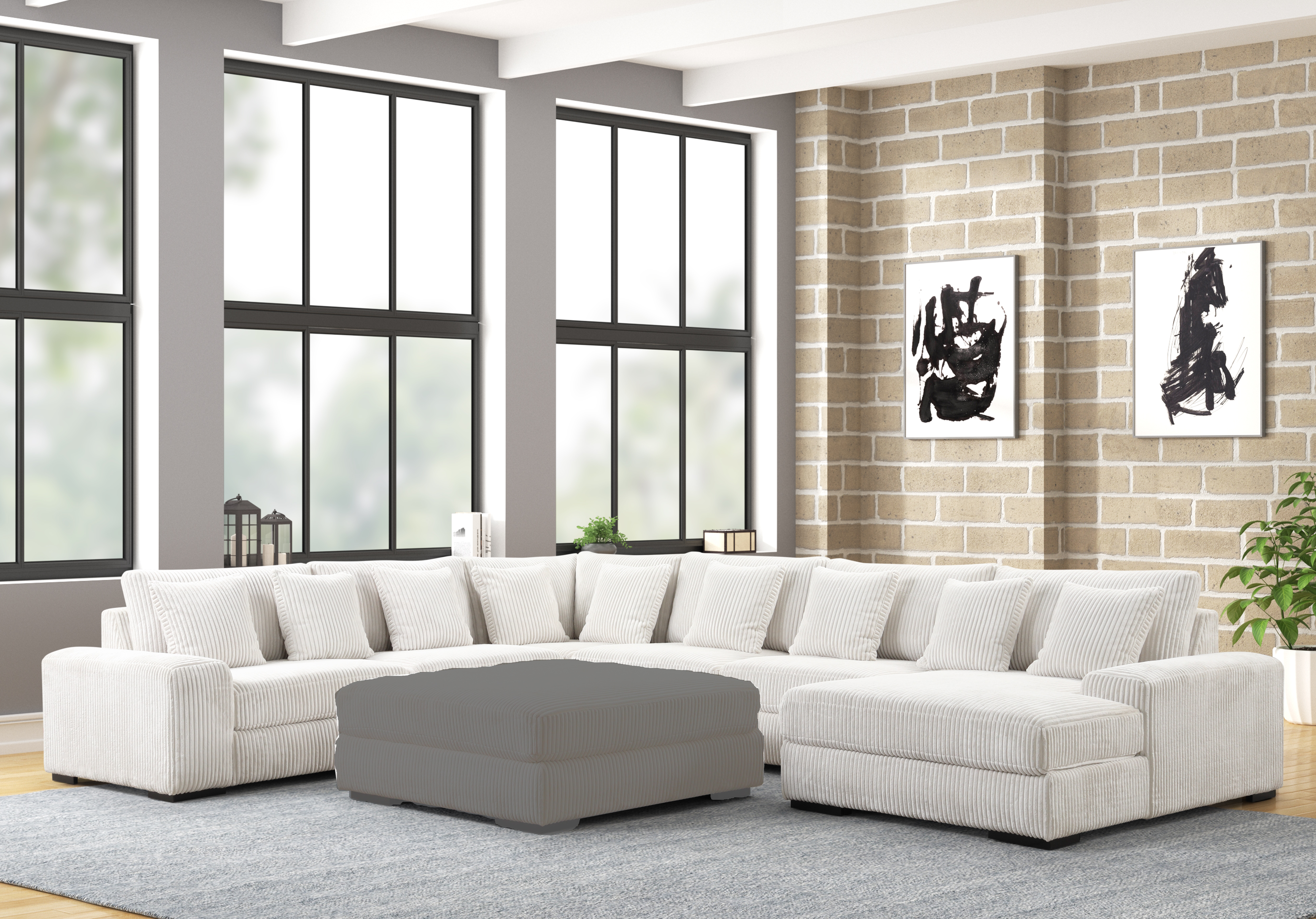 Cosmos Furniture Bella Beige Sectional