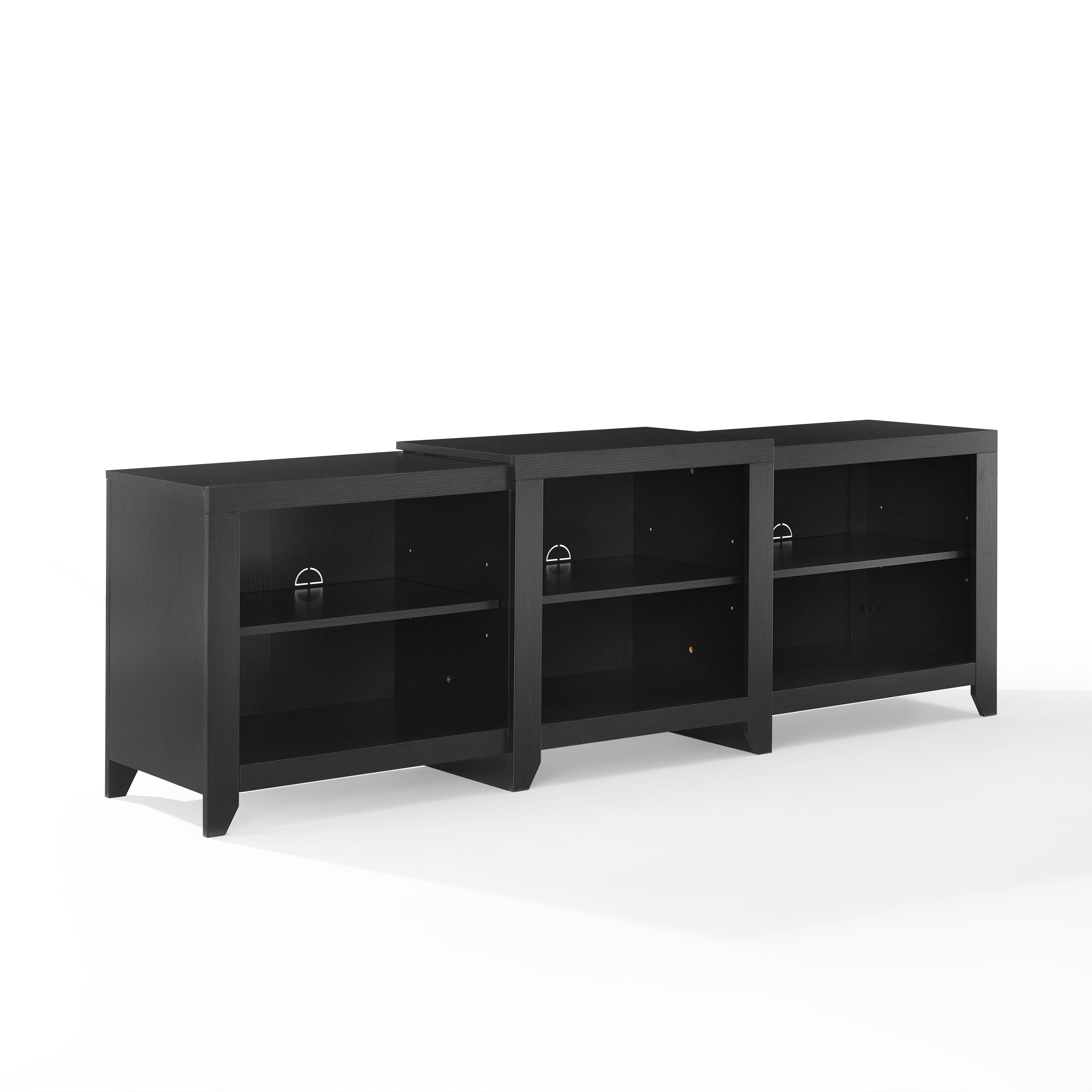 Crosley Ronin Black Low Profile 75 Inch TV Stand