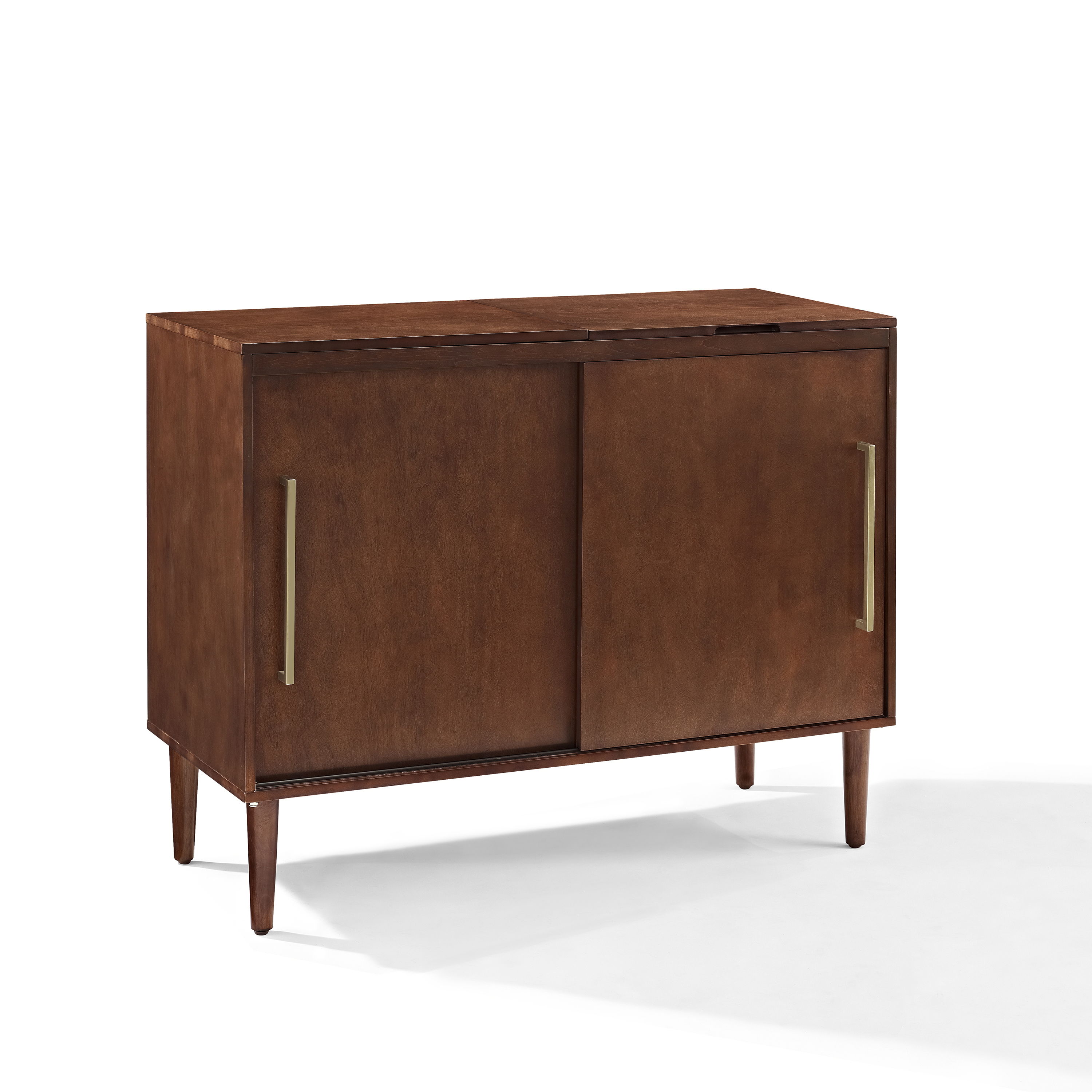 Crosley Everett Mahogany Record Storage Media Console