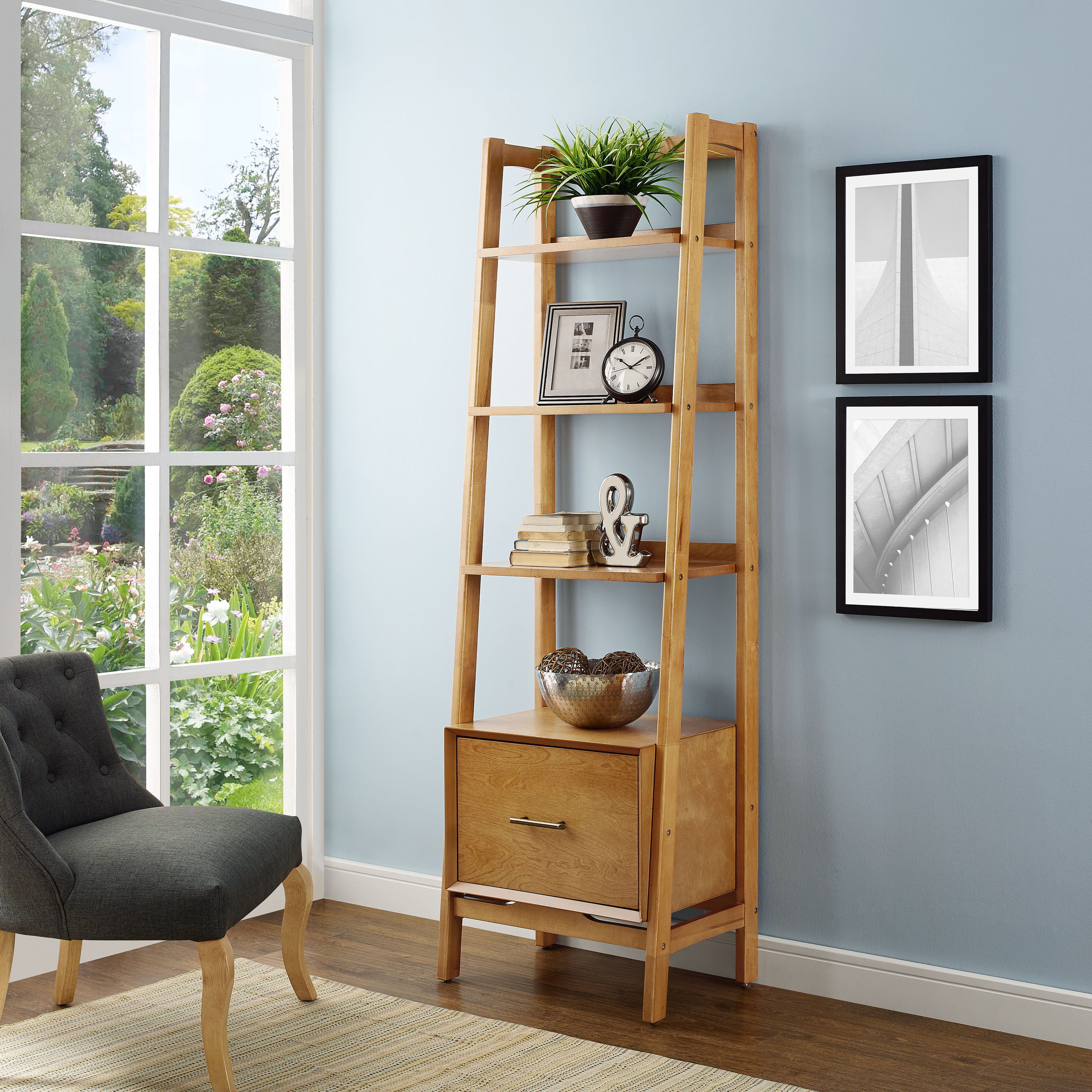 Crosley Landon Etagere Bookcase - Thumbnail 5