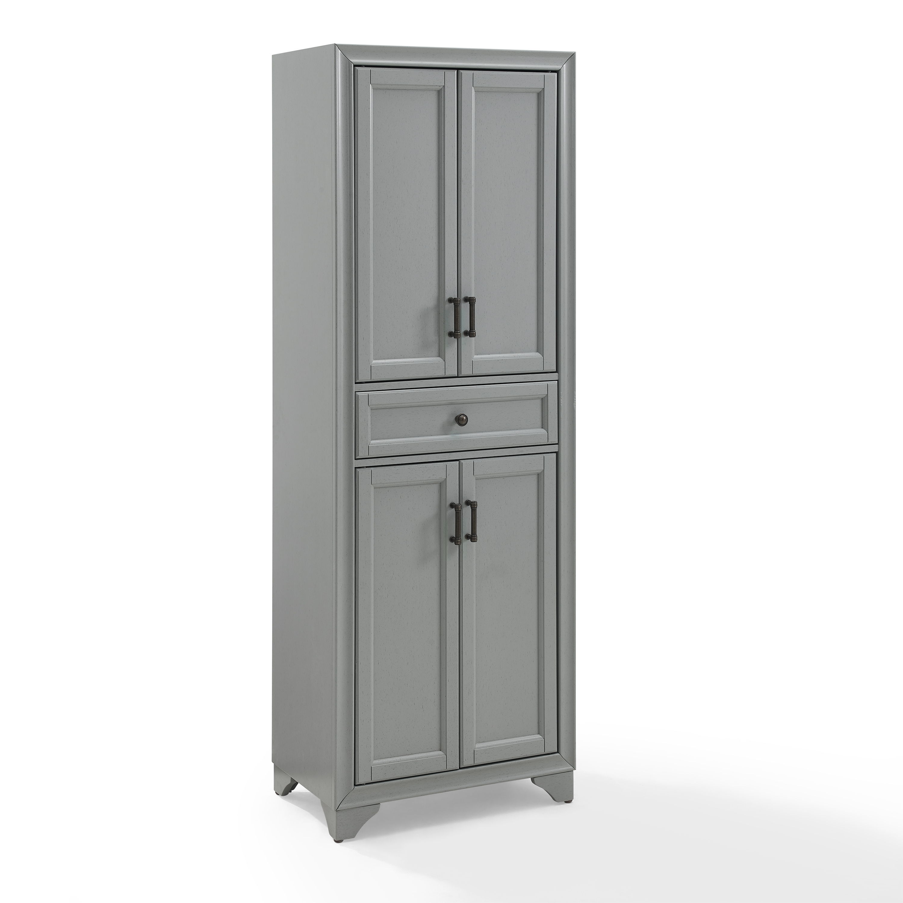Crosley Tara Distressed Gray Kitchen Storage Pantry