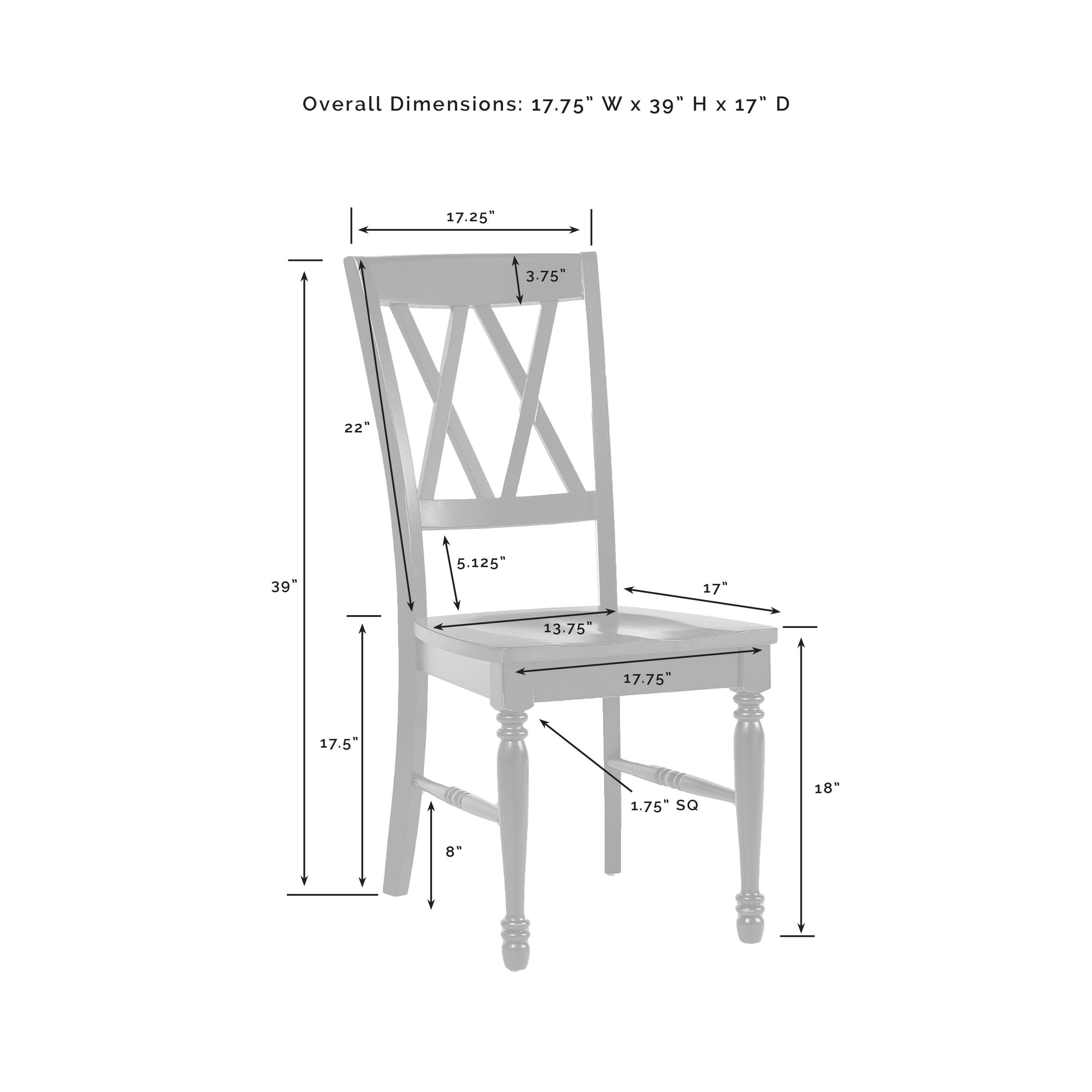 Crosley Shelby Distressed White 5pc Dining Set