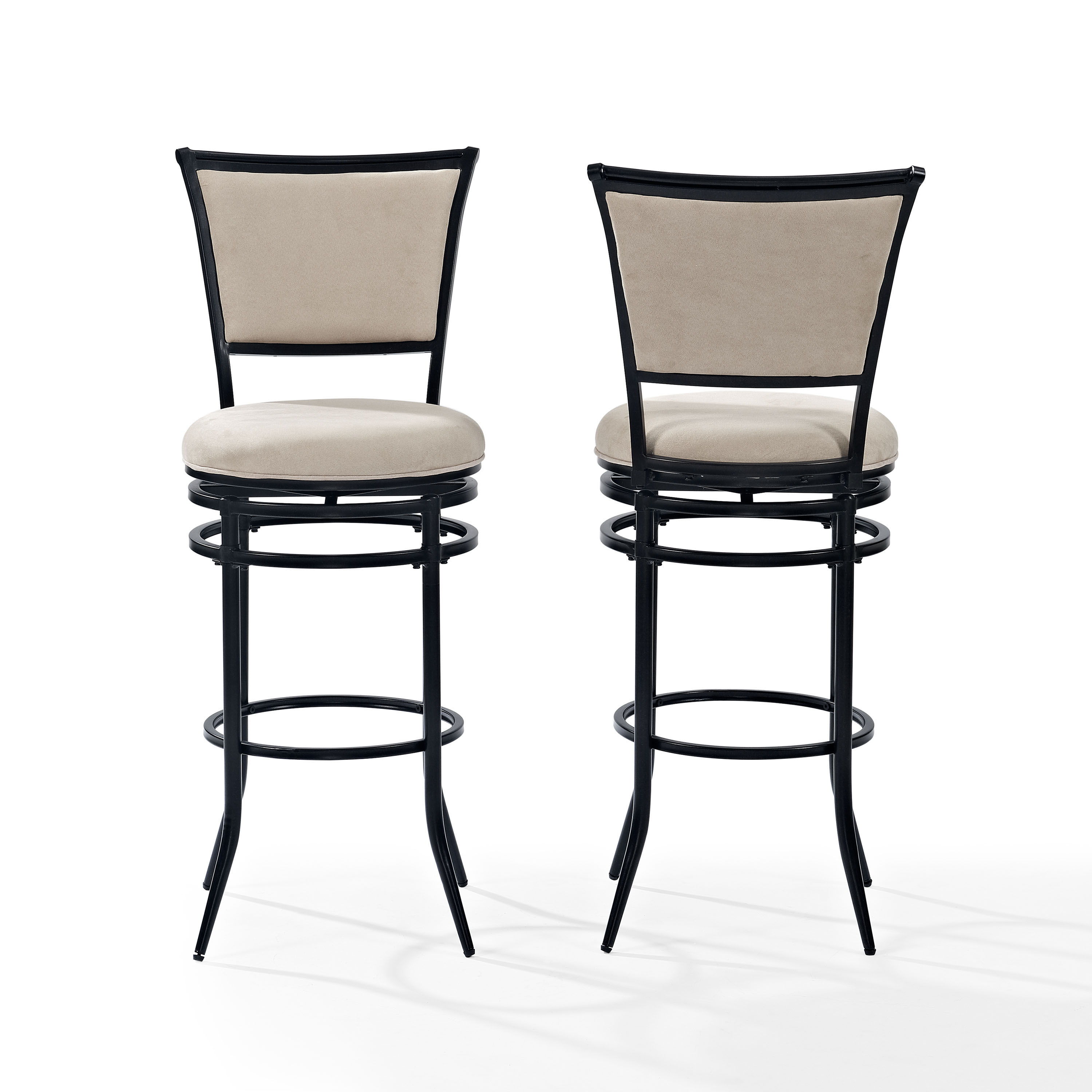 Crosley Rachel White Black Bar Stool