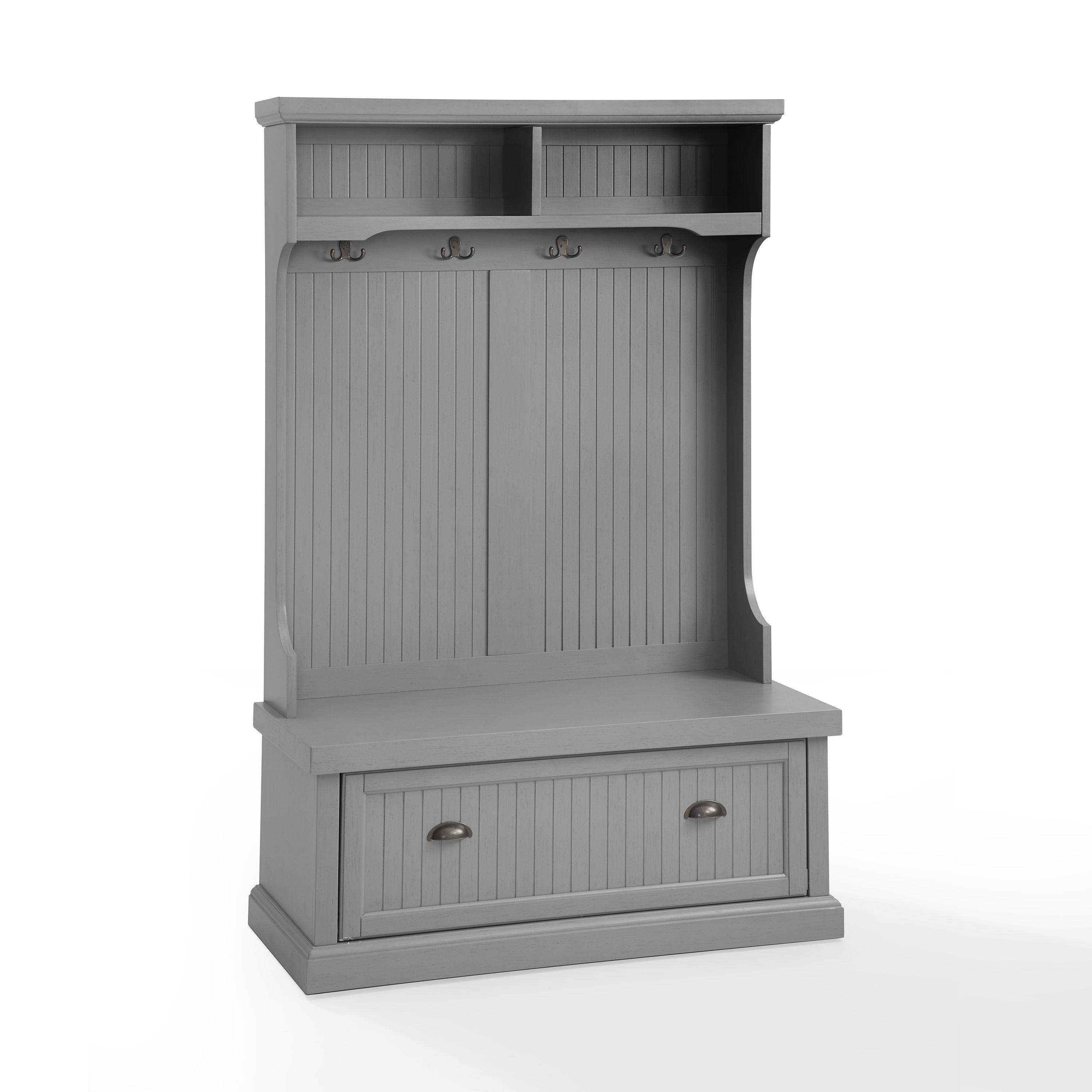 Crosley Seaside Distressed Gray Hall Tree