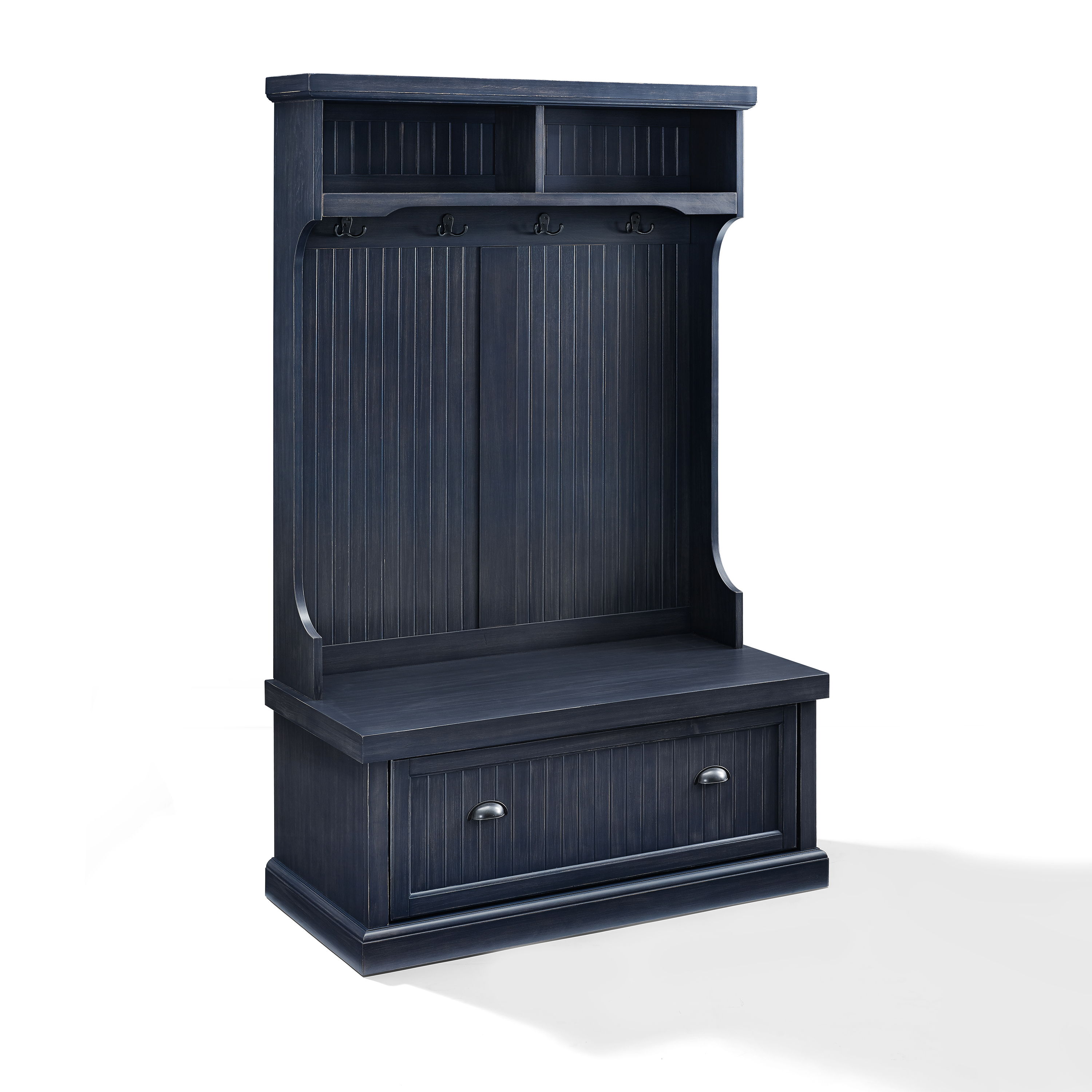 Crosley Seaside Distressed Navy Hall Tree CRSL-CF6006-NV