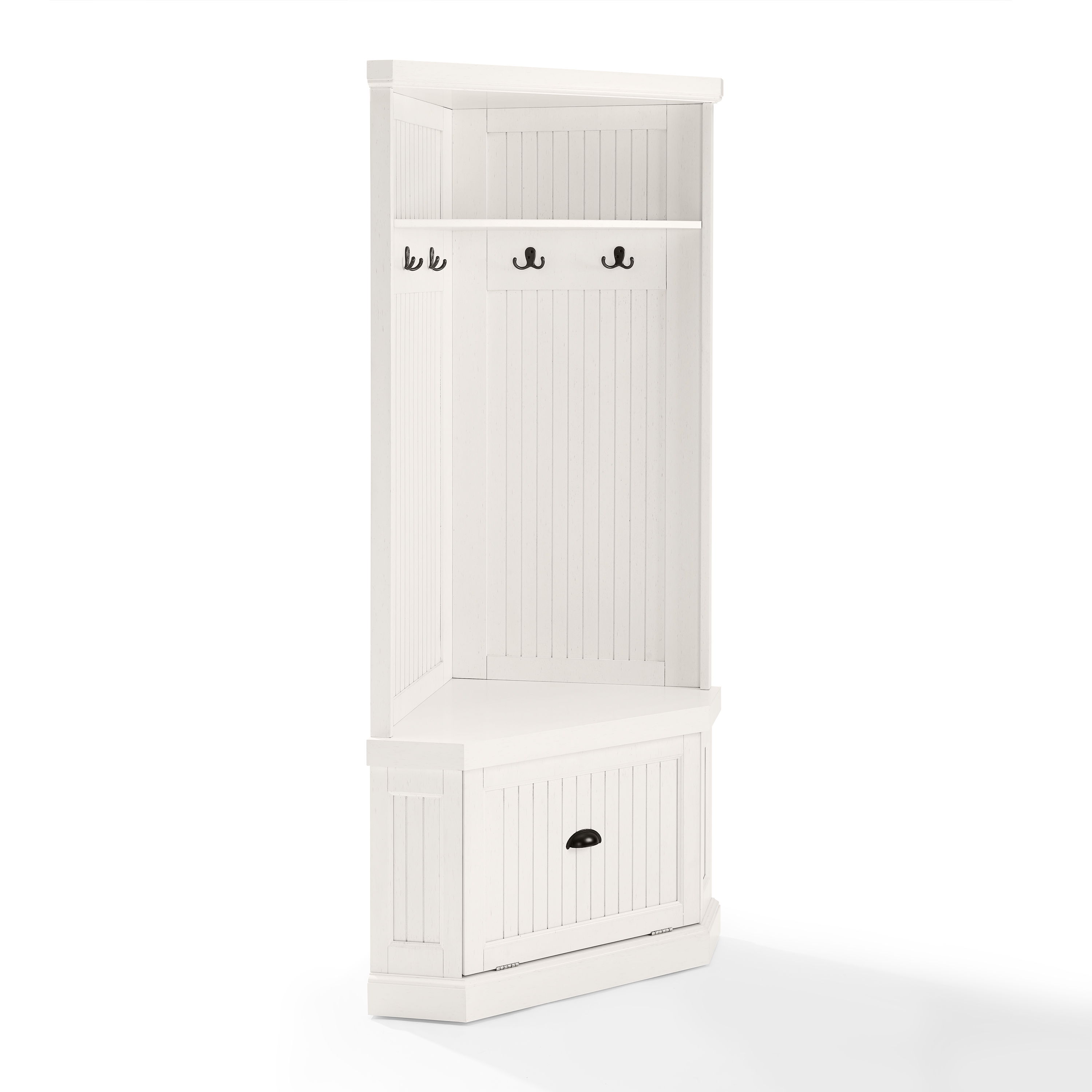Crosley Seaside White Corner Hall Tree