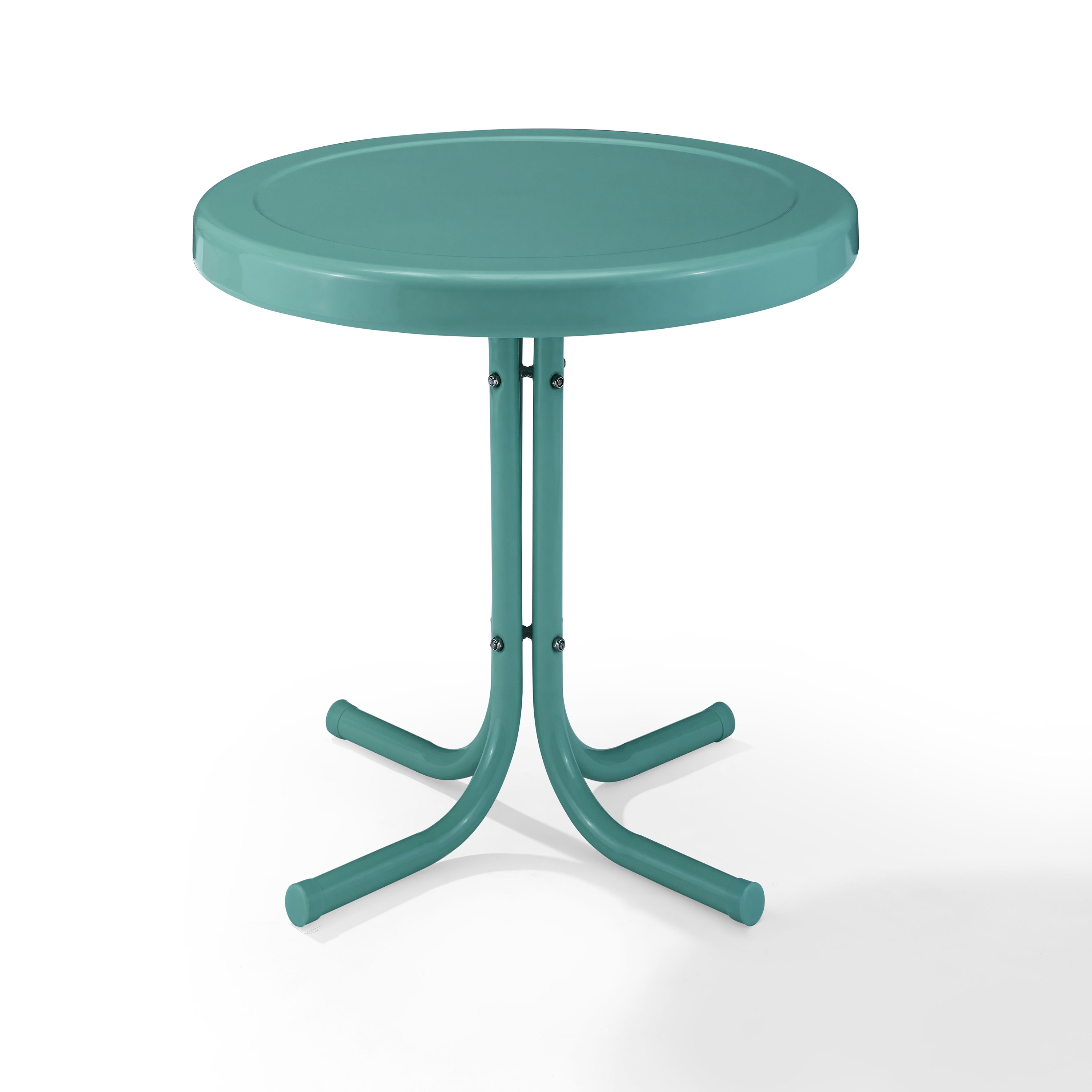 Crosley Griffith Pastel Blue Satin Retro Outdoor Side Table