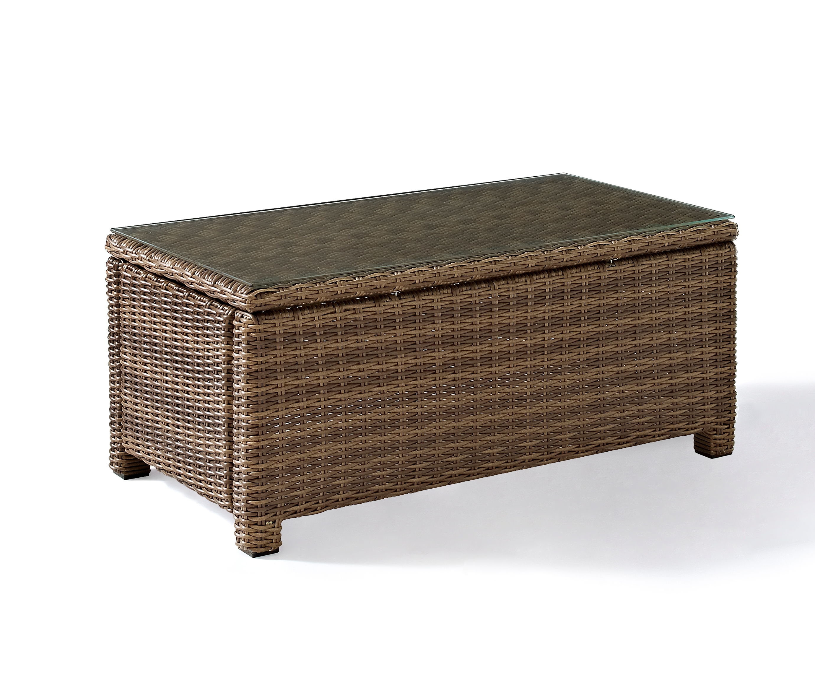 Crosley Bradenton Weathered Brown Wicker Outdoor Coffee Table