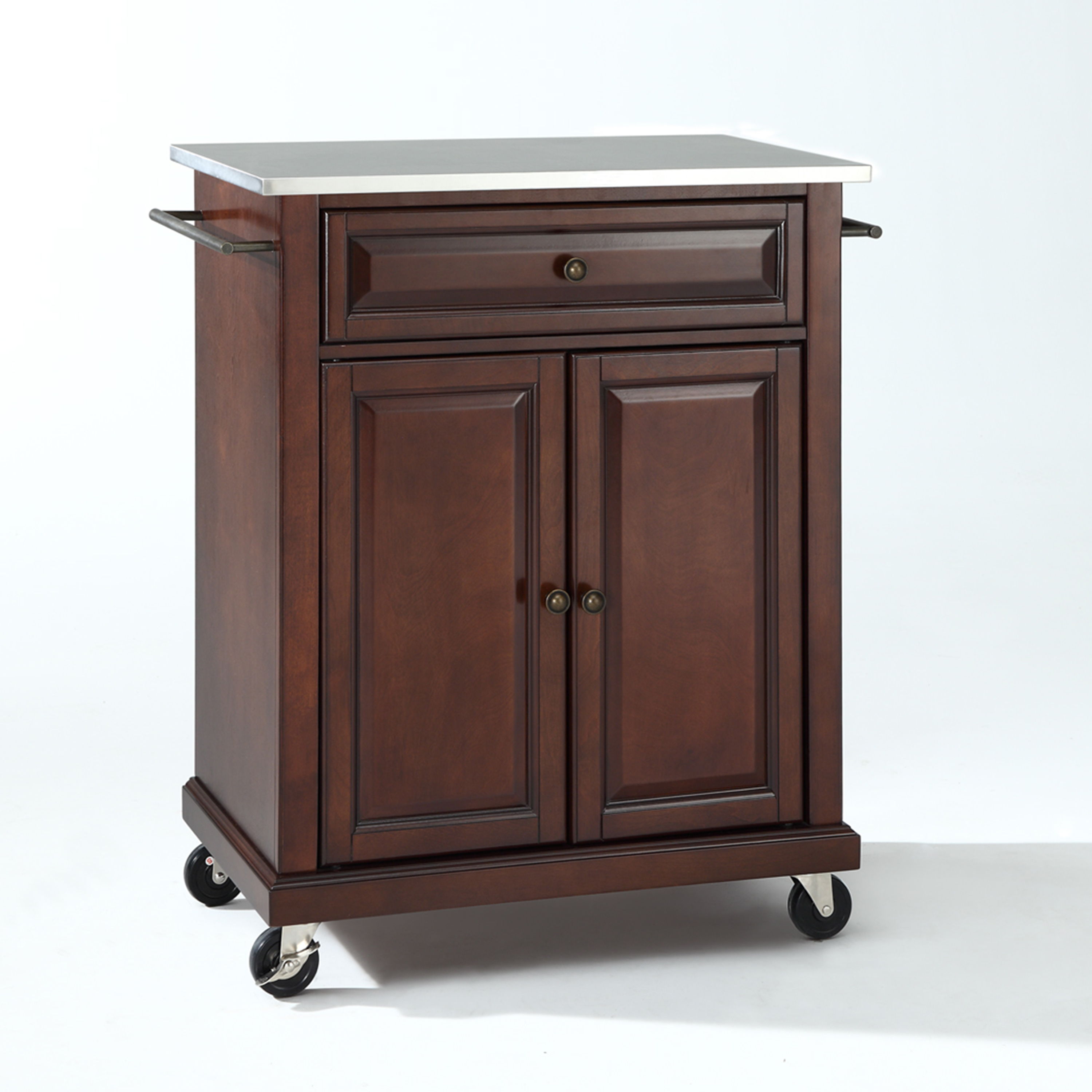 Crosley Compact Mahogany Kitchen Cart