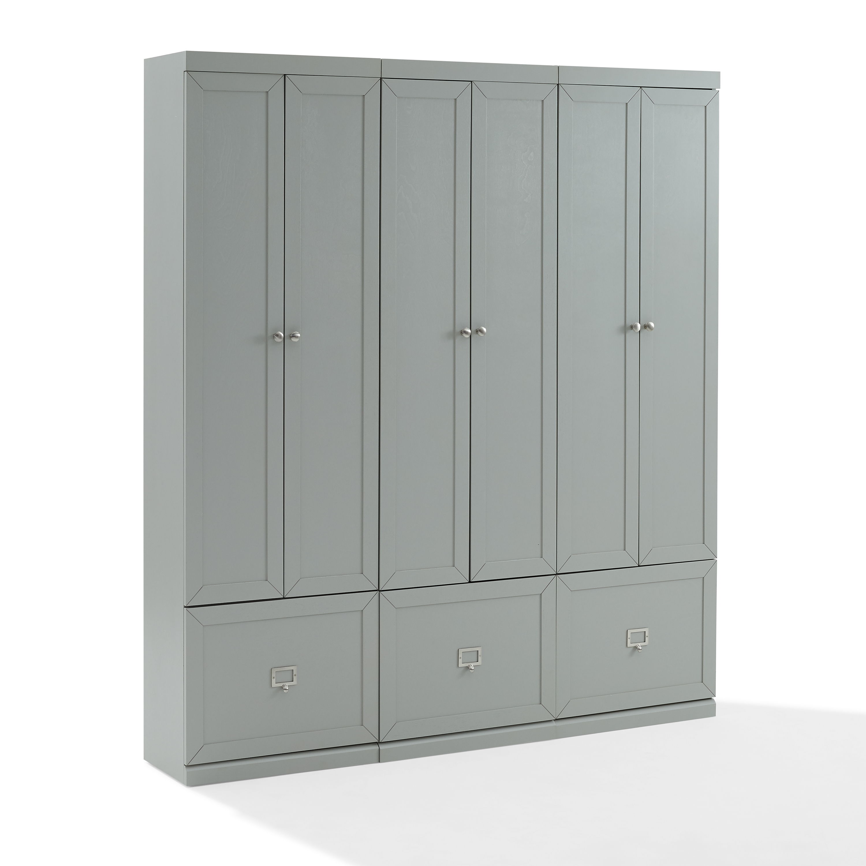 Crosley Harper Gray 3pc Pantry Closets Entryway Set