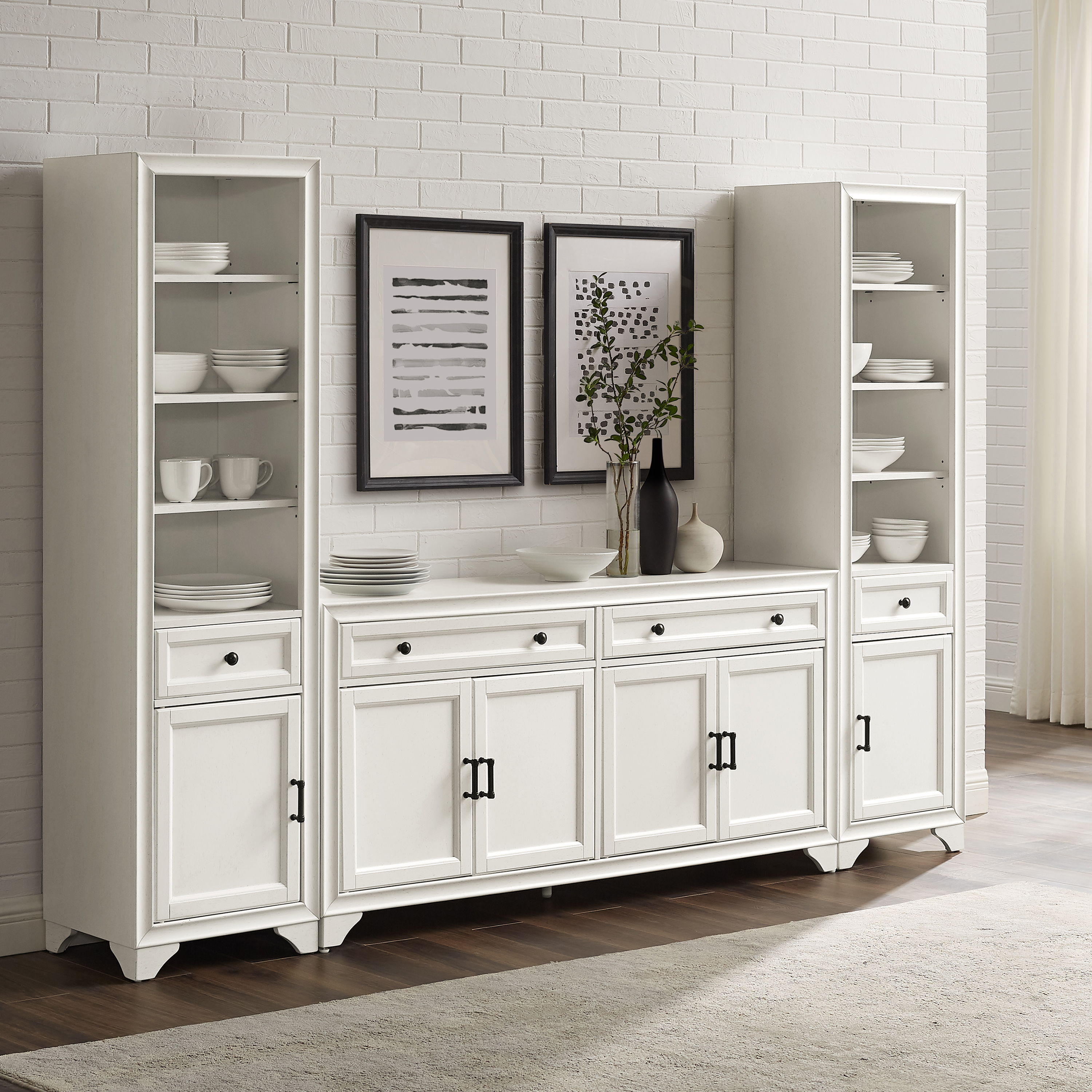 Crosley Tara Sideboard and Bookcase