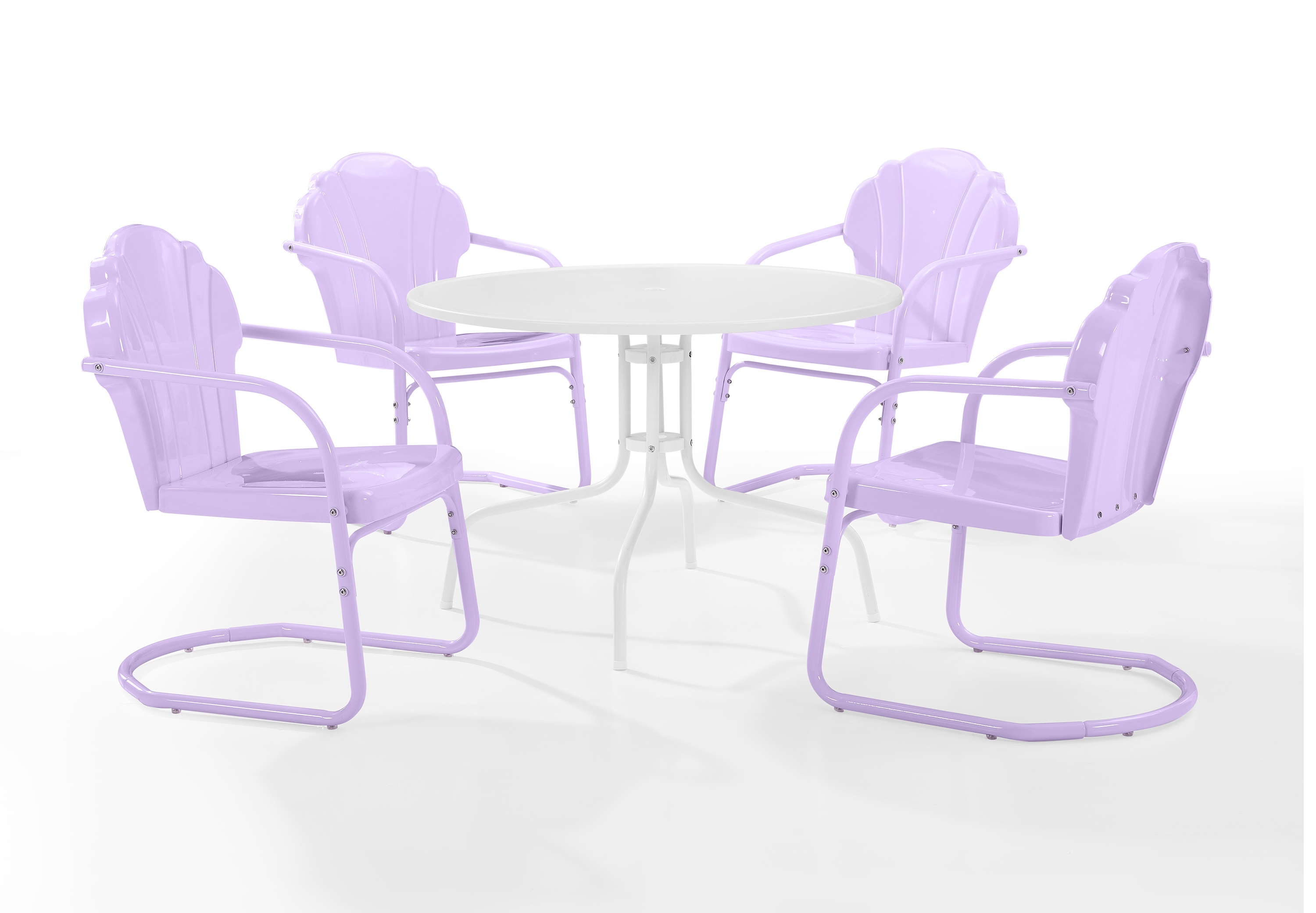 Crosley Tulip Lavender Gloss 5pc Retro Outdoor Dining Set